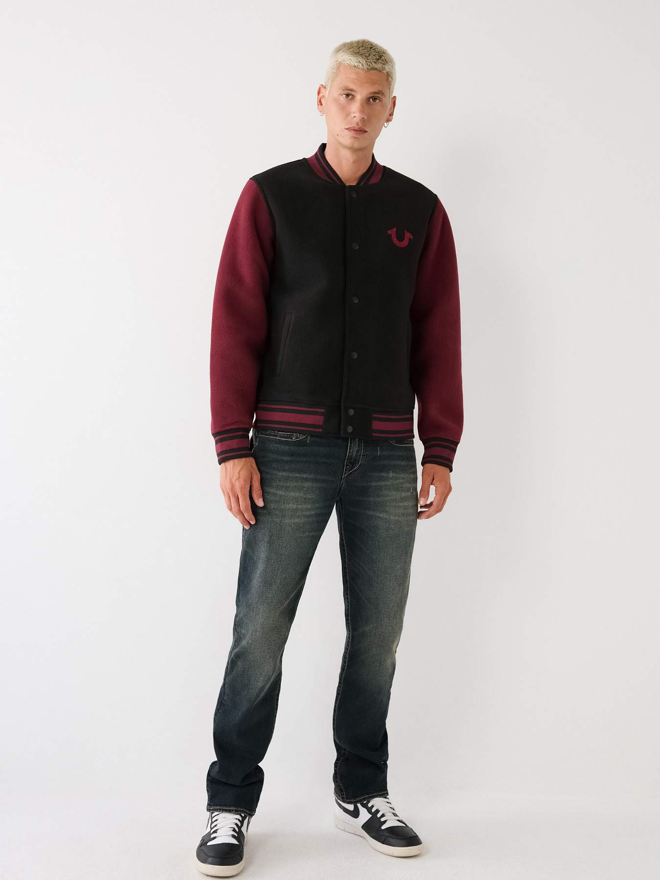 FLEECE VARSITY JACKET