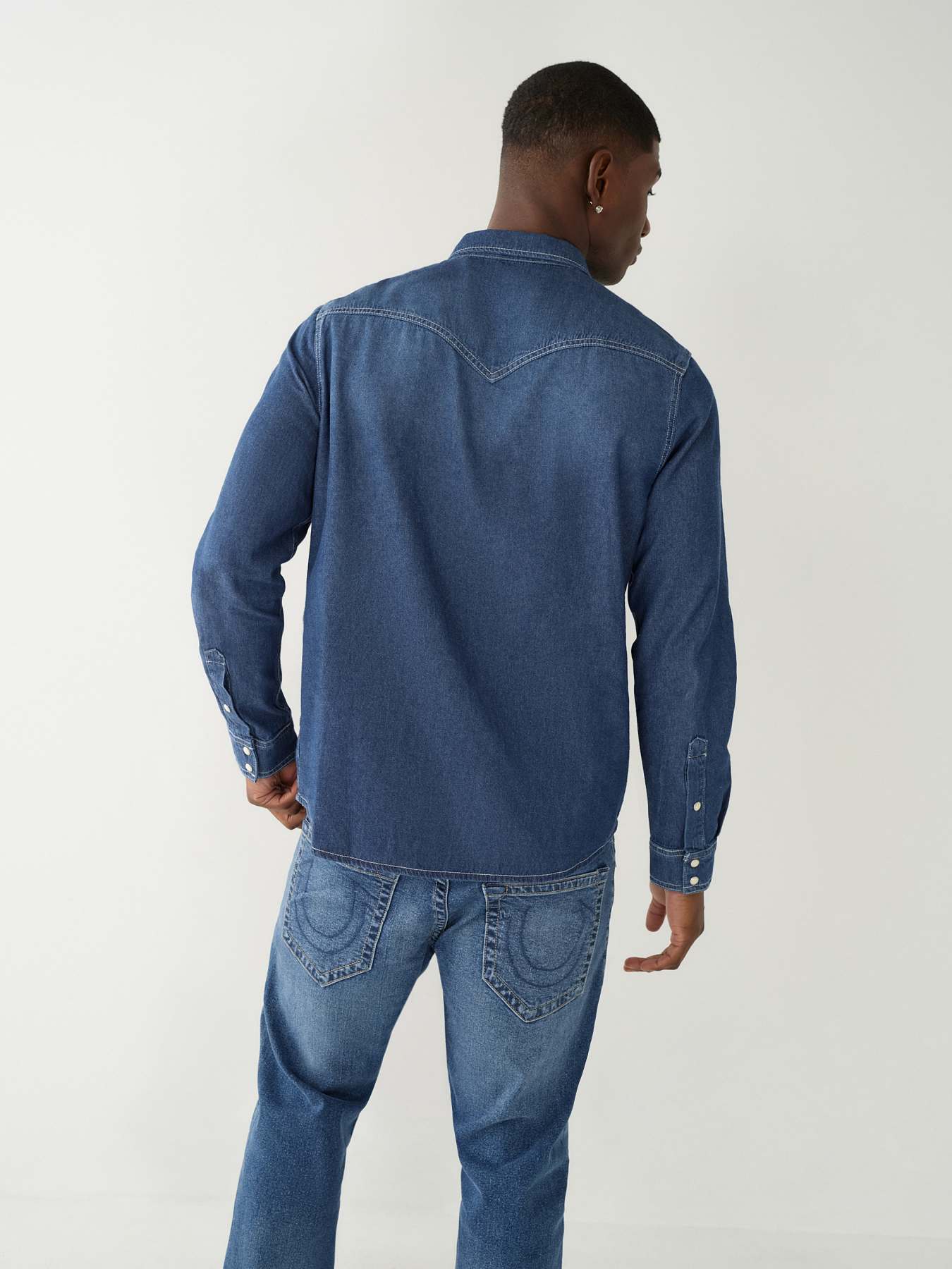 Buy True Blue Colorblock Corduroy Shirt for Men Online in India