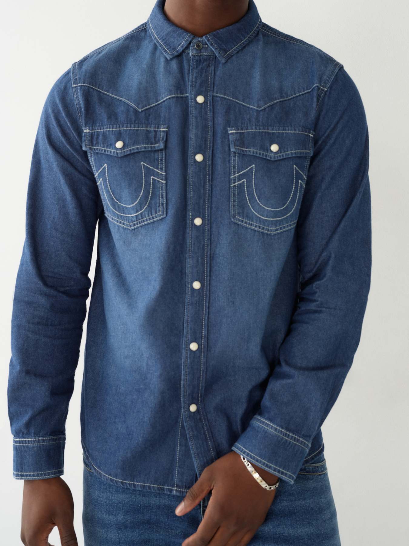 Buy True Blue Colorblock Corduroy Shirt for Men Online in India -Beyoung