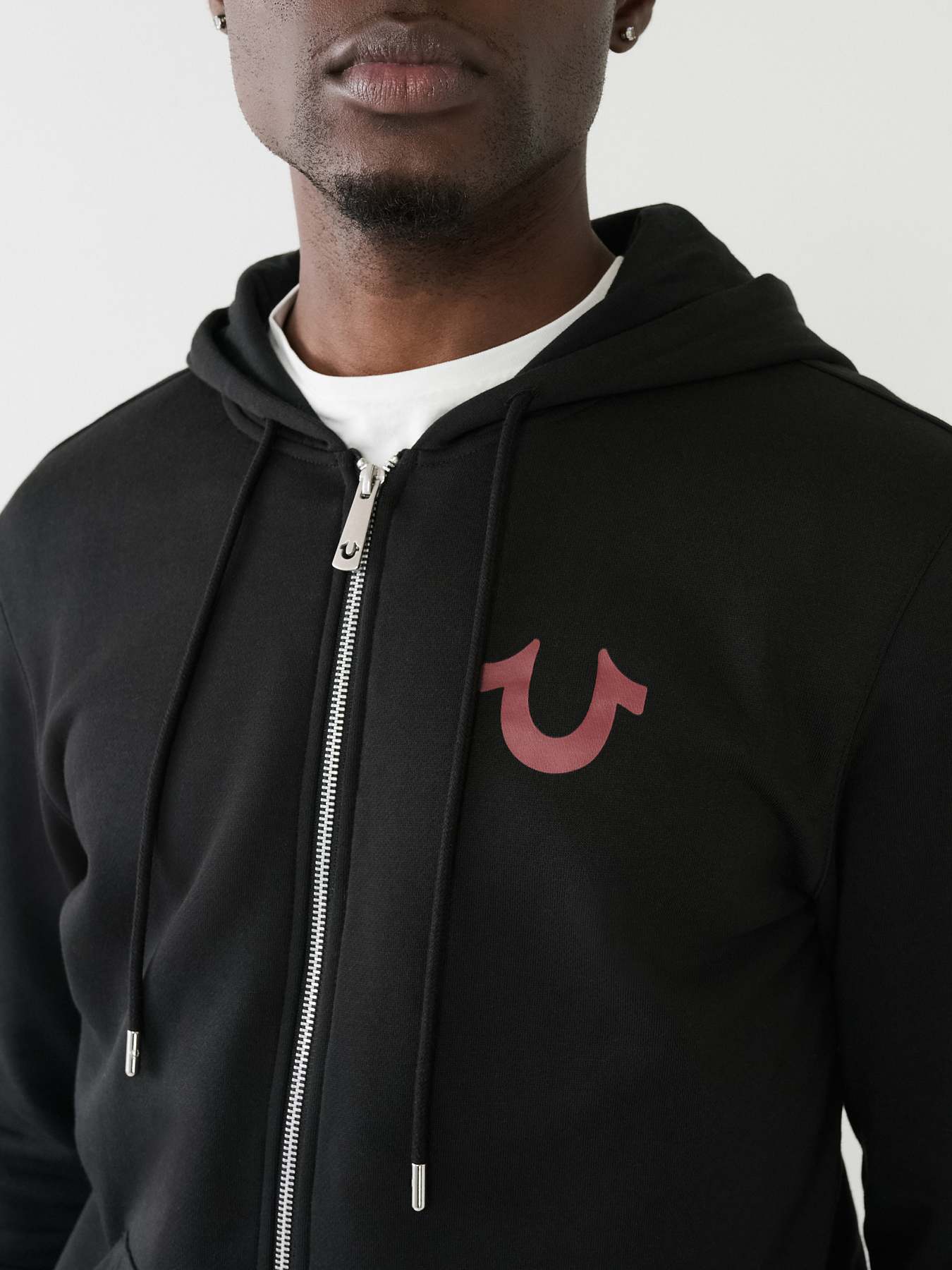 EMBOSSED BUDDHA LOGO FLEECE ZIP HOODIE