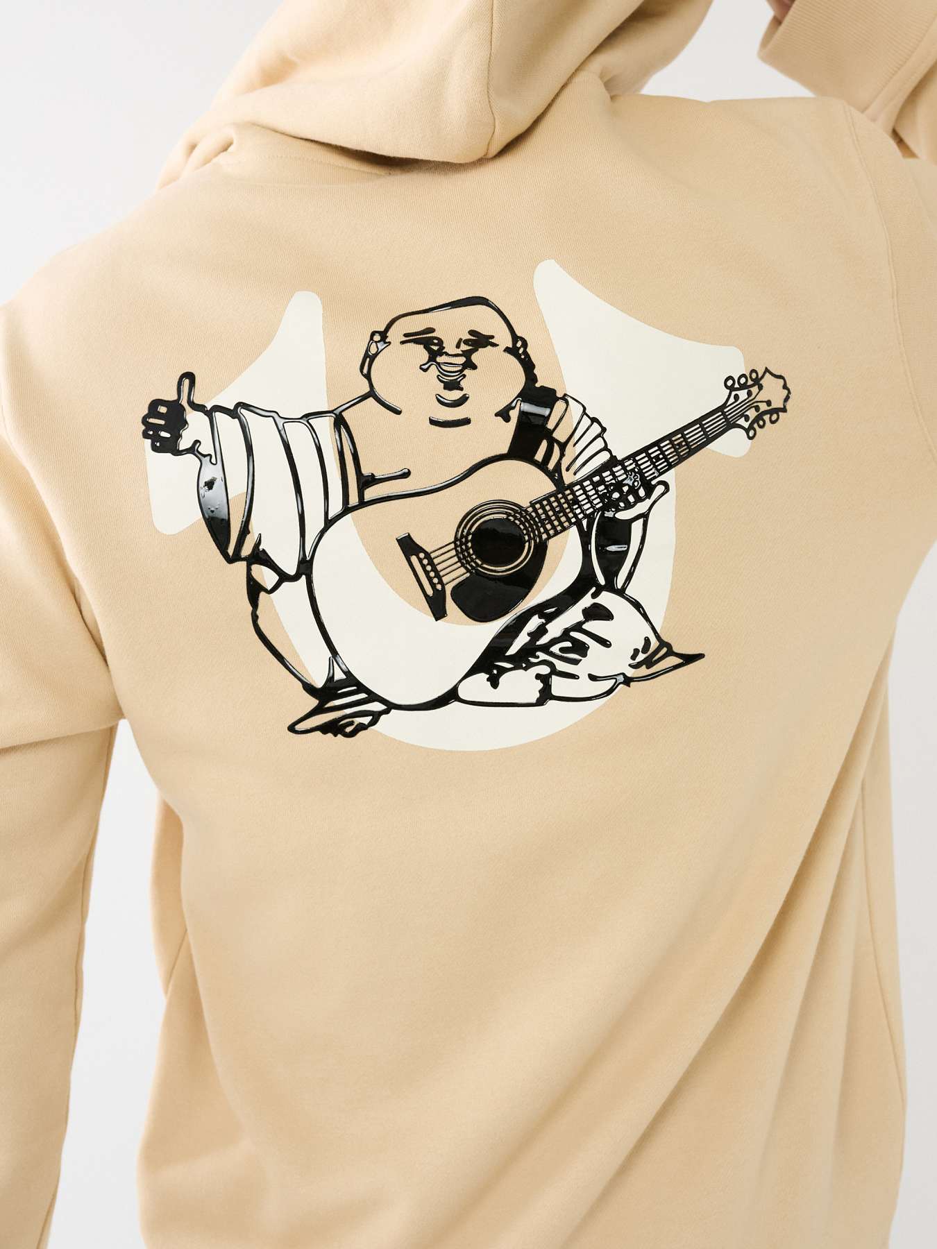 EMBOSSED BUDDHA LOGO FLEECE ZIP HOODIE, image 1