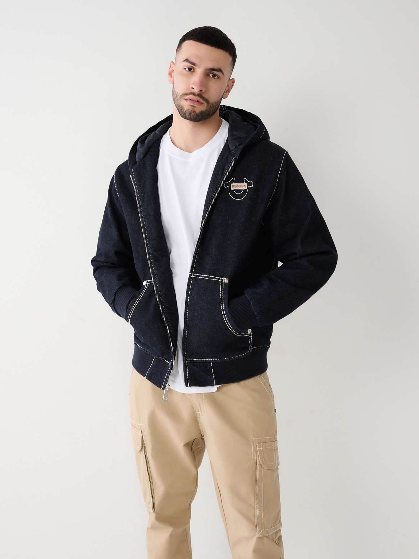 True religion store hooded jacket