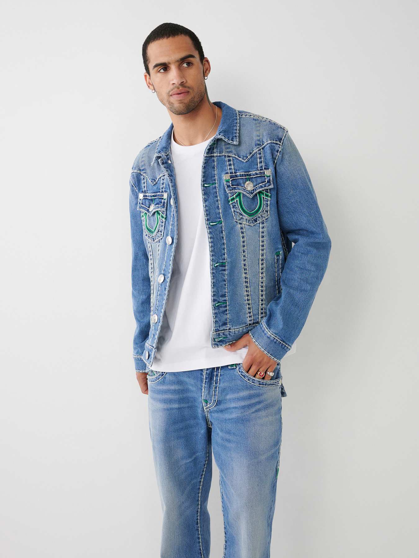 JIMMY DOUBLE RAISED HS SUPER T DENIM JACKET