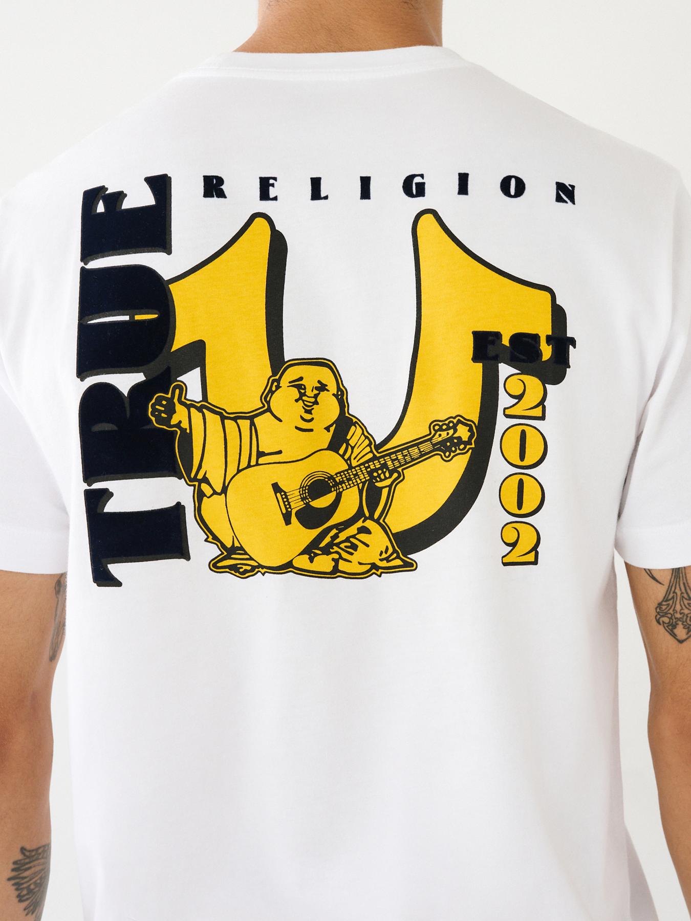 Yellow and black discount true religion shirt