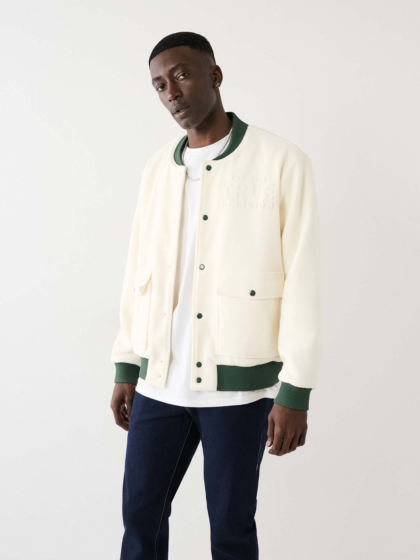 FLEECE BOMBER JACKET, image 1