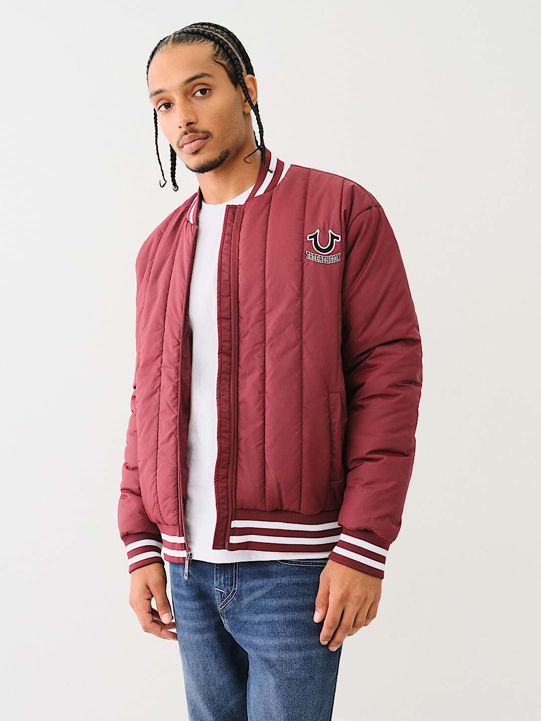 HS LOGO QUILTED BOMBER JACKET, image 3