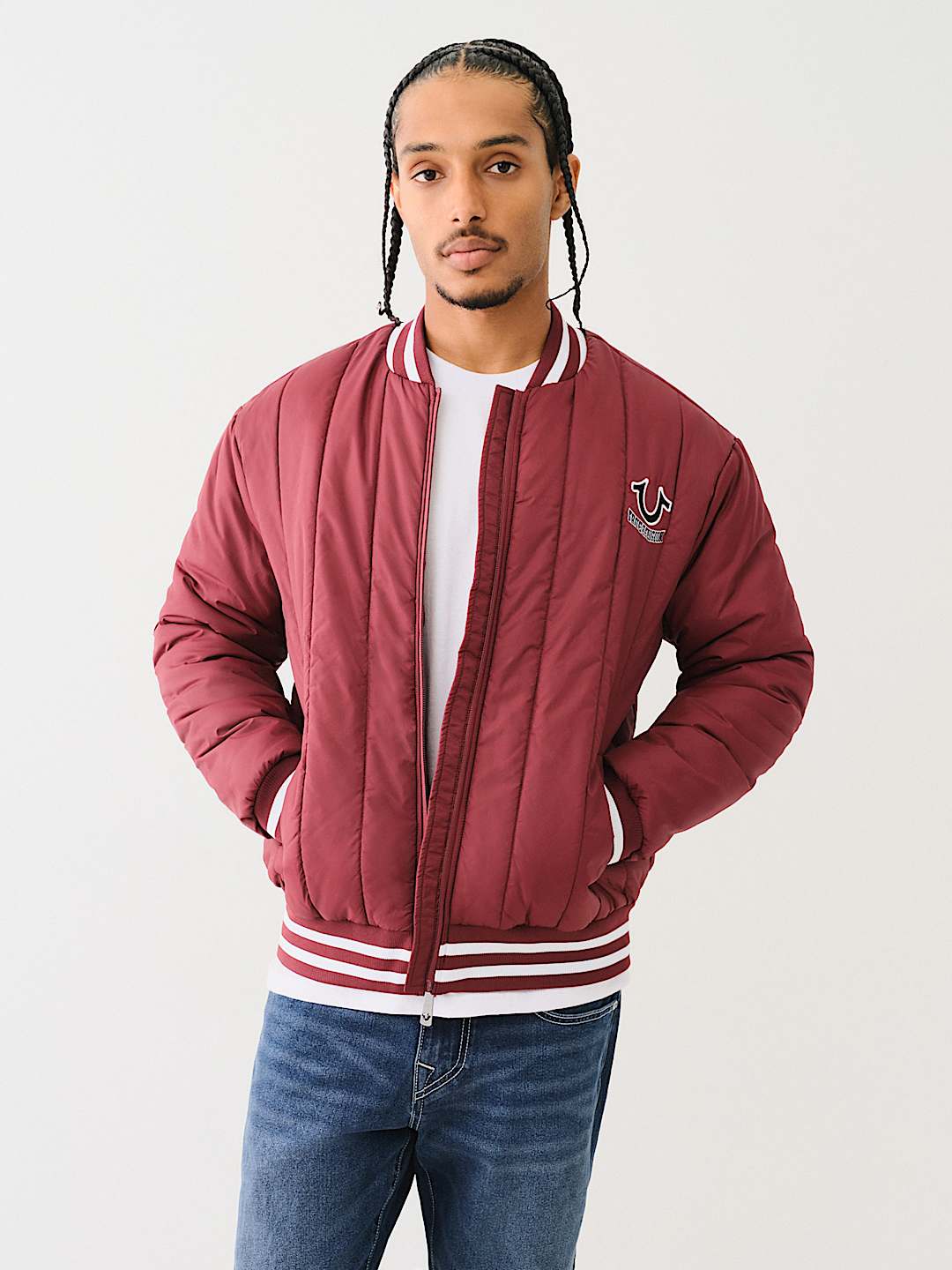 HS LOGO QUILTED BOMBER JACKET, image 1