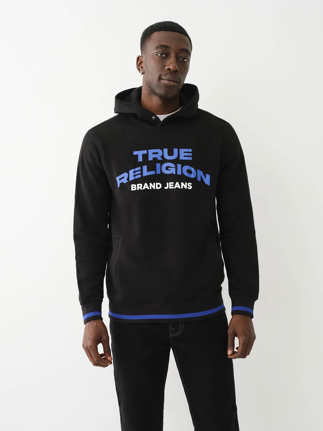 TRUE RELIGION LOGO SNAP HOODIE