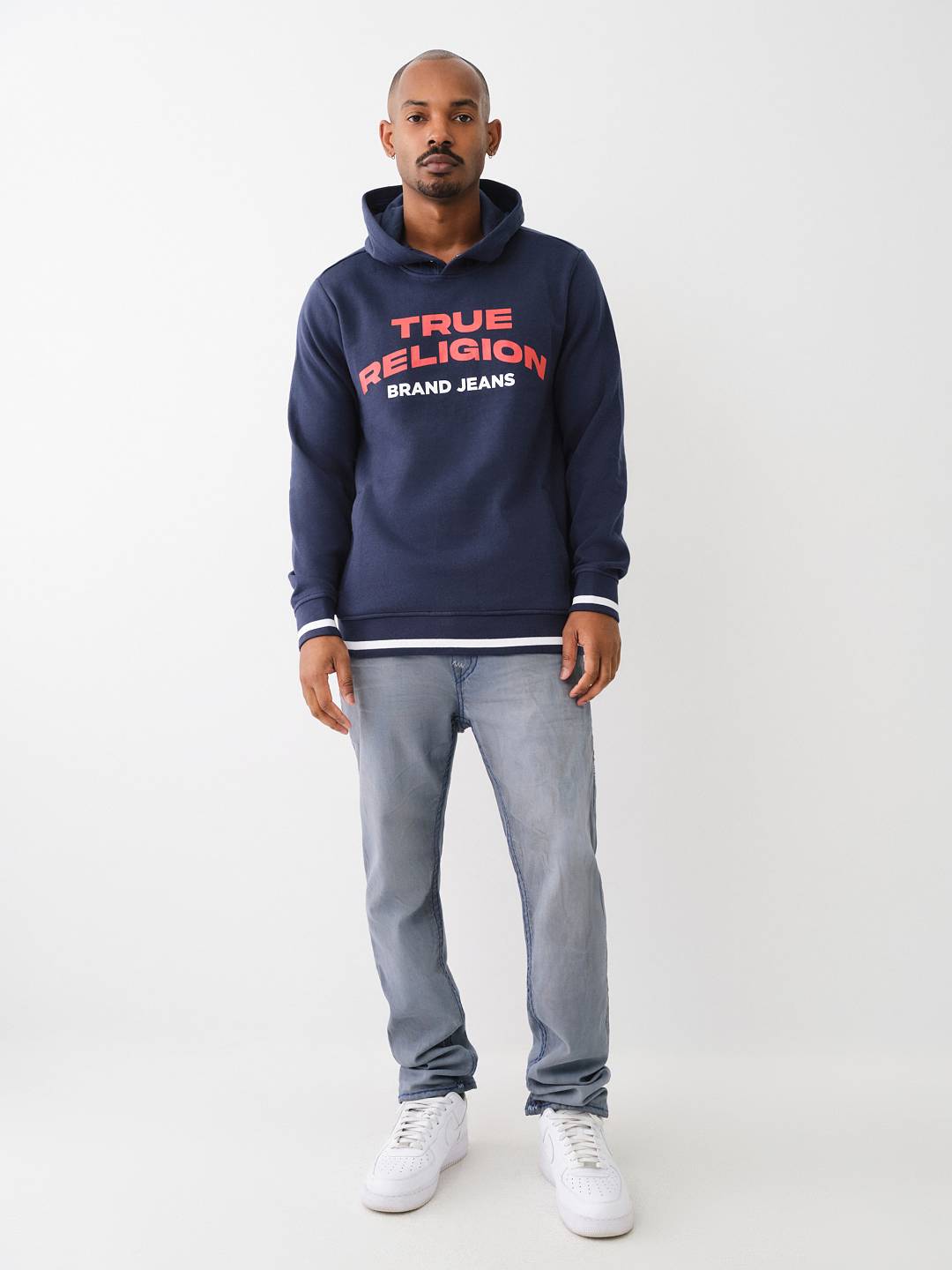 TRUE RELIGION LOGO SNAP HOODIE