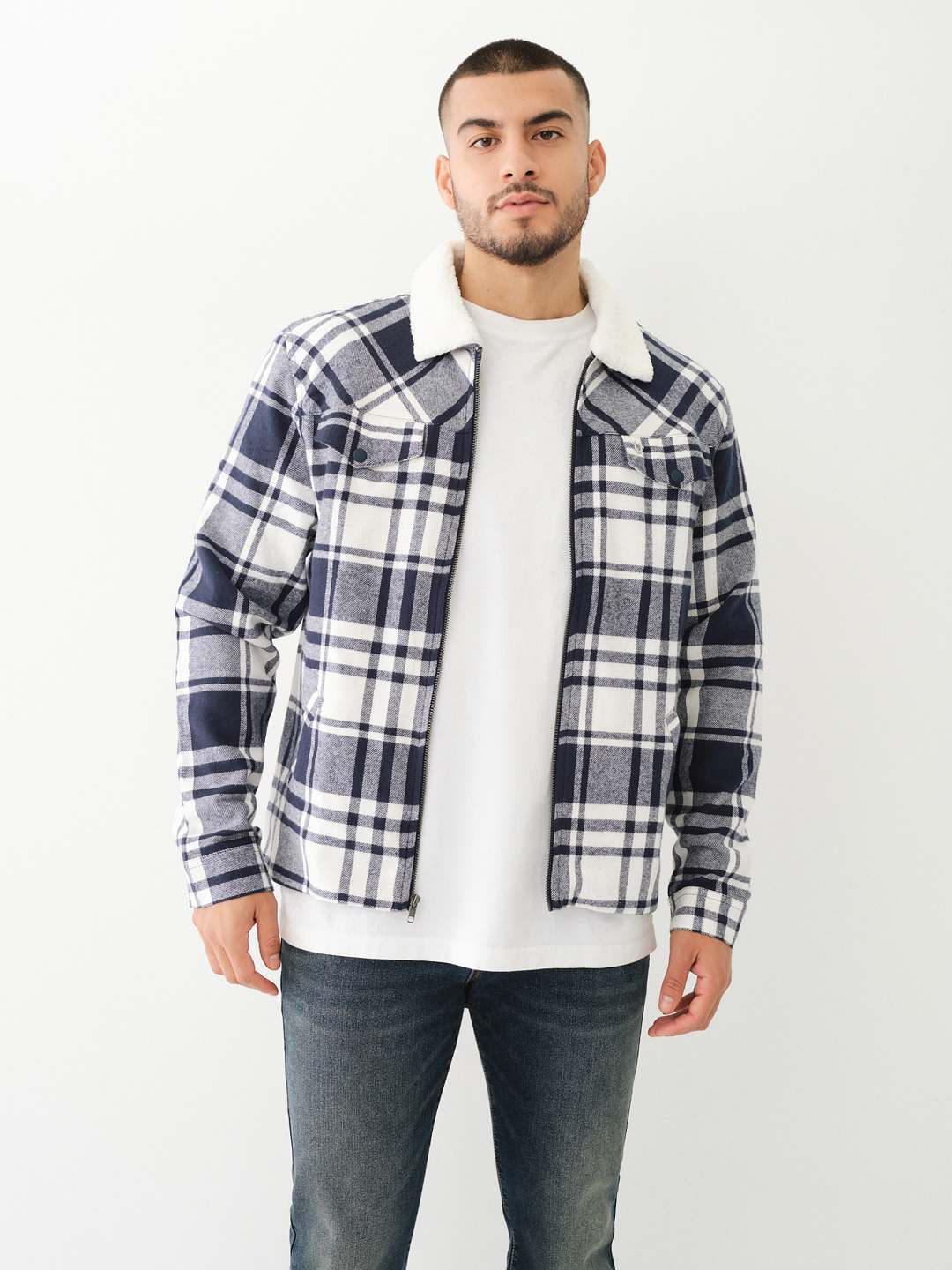 PLAID UTILITY JACKET