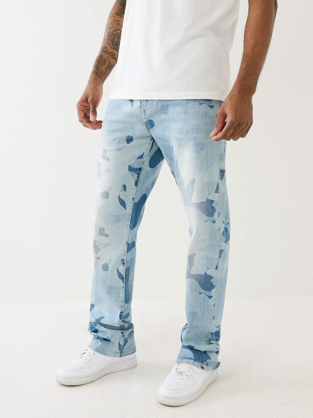 RICKY INDIGO CAMO STRAIGHT JEAN