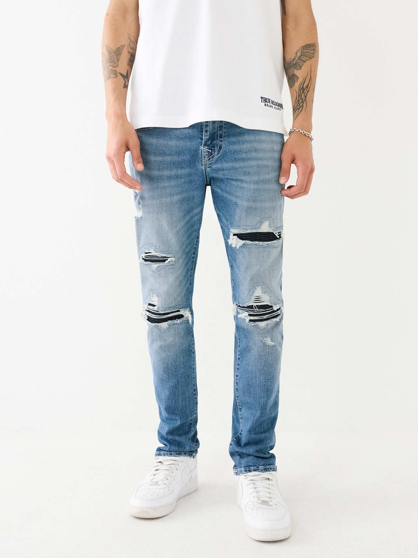  Matt Distressed Moto Jean, image 2