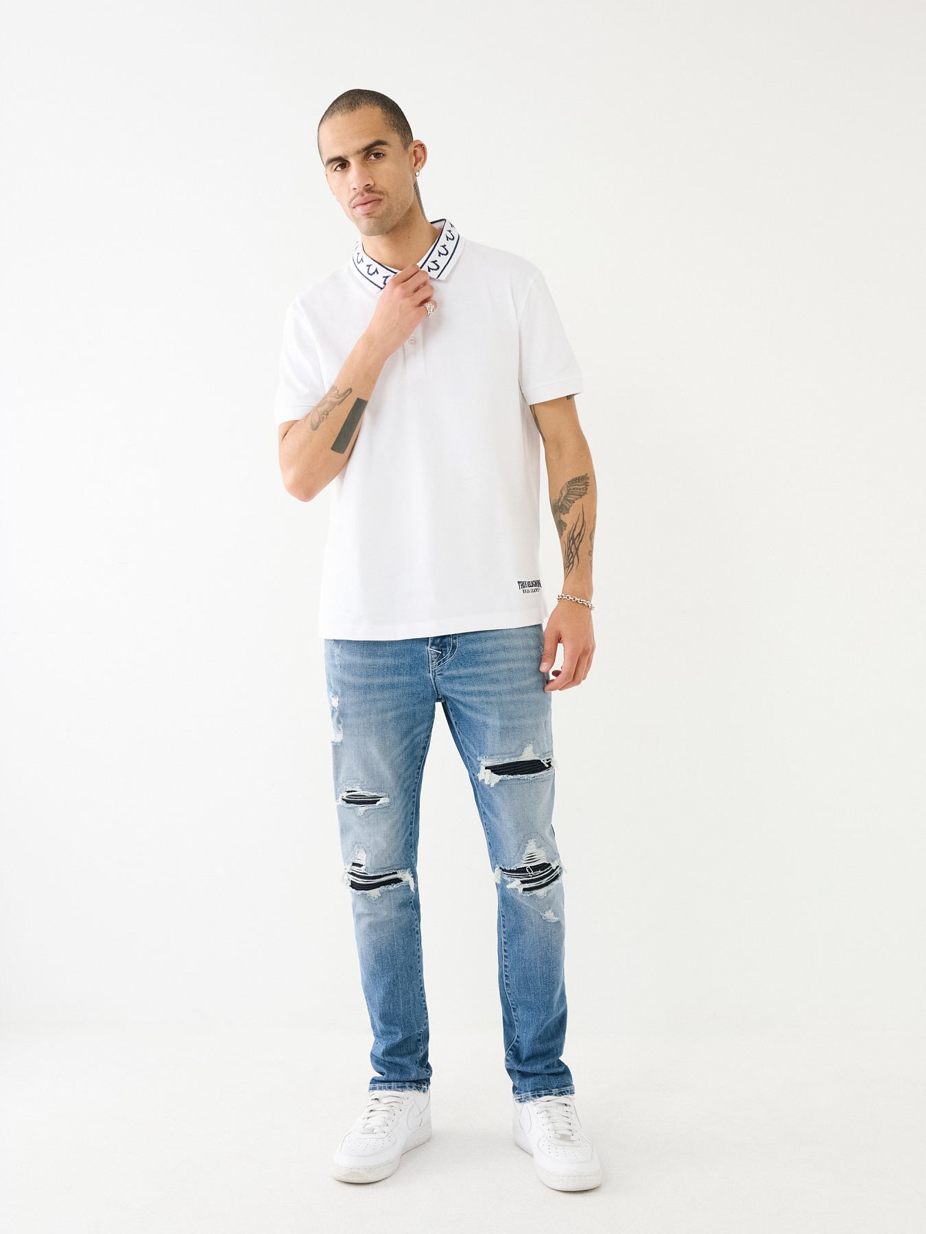  Matt Distressed Moto Jean, image 3