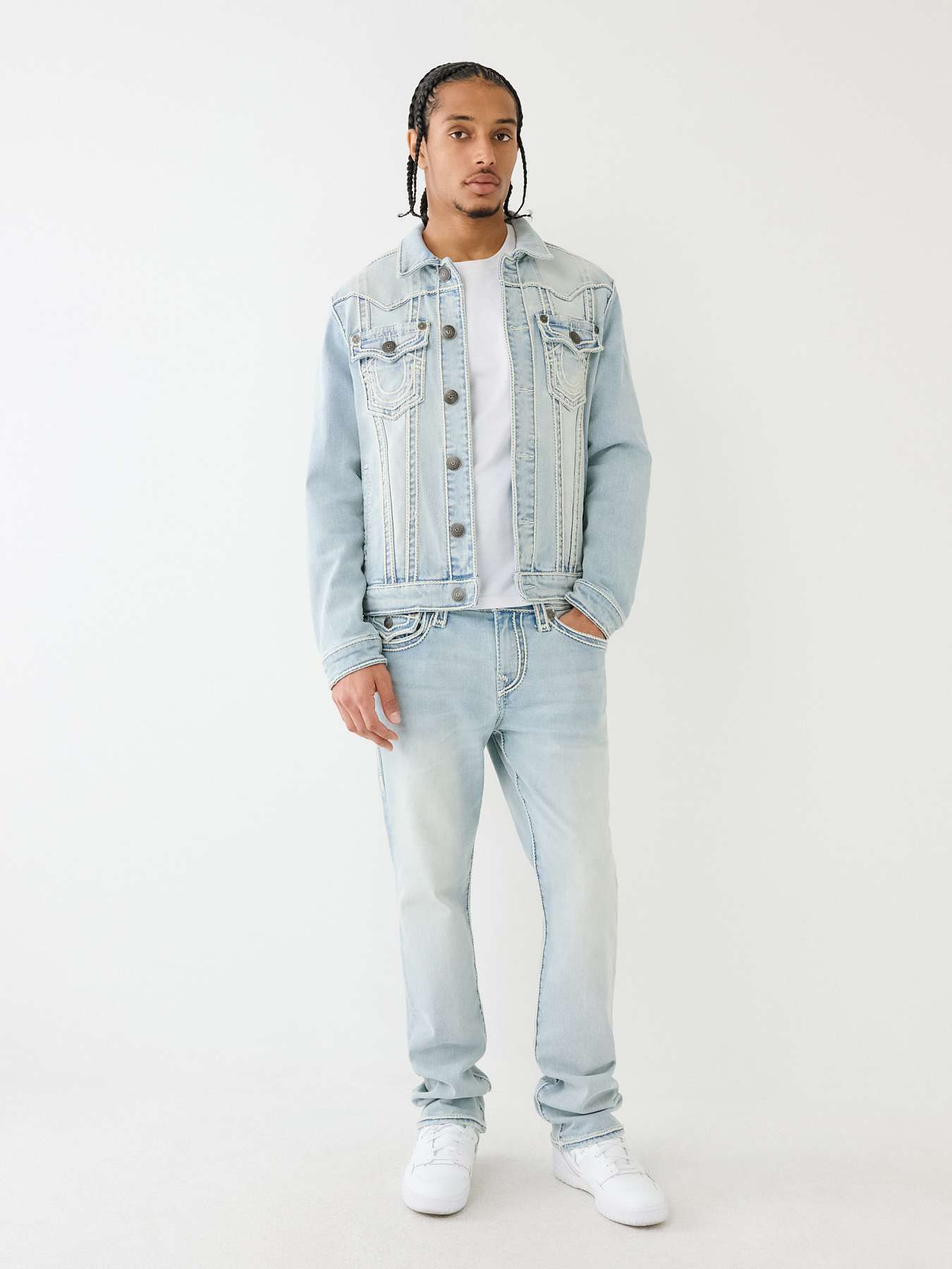 RICKY ROPE STITCH FLAP STRAIGHT JEAN