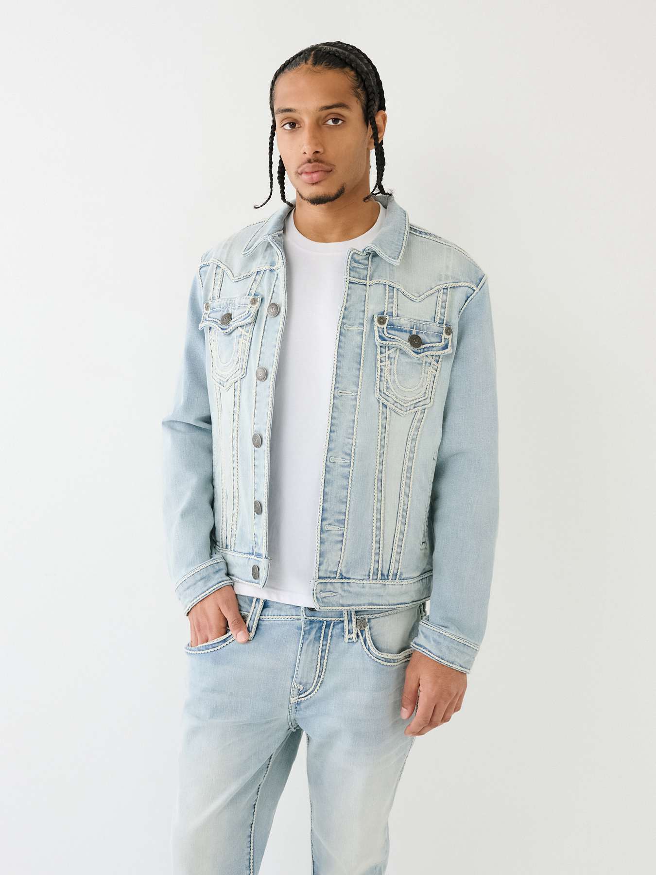 JIMMY ROPE STITCH DENIM JACKET