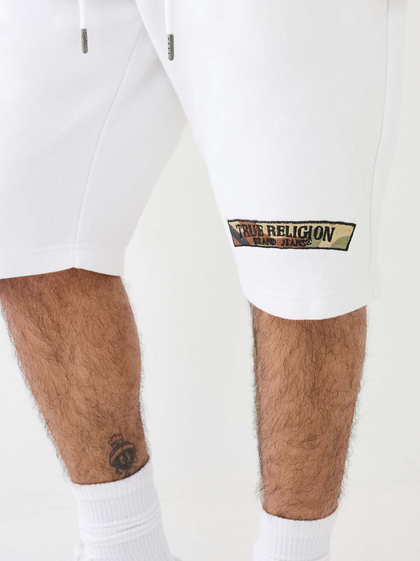 TRUE RELIGION White Sweat Shorts L offers