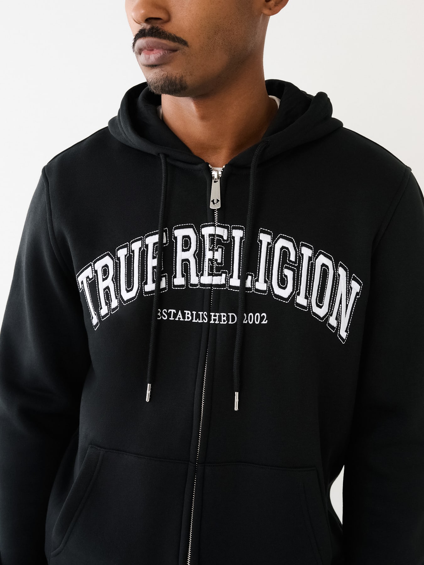 True religion cheap black zip hoodie