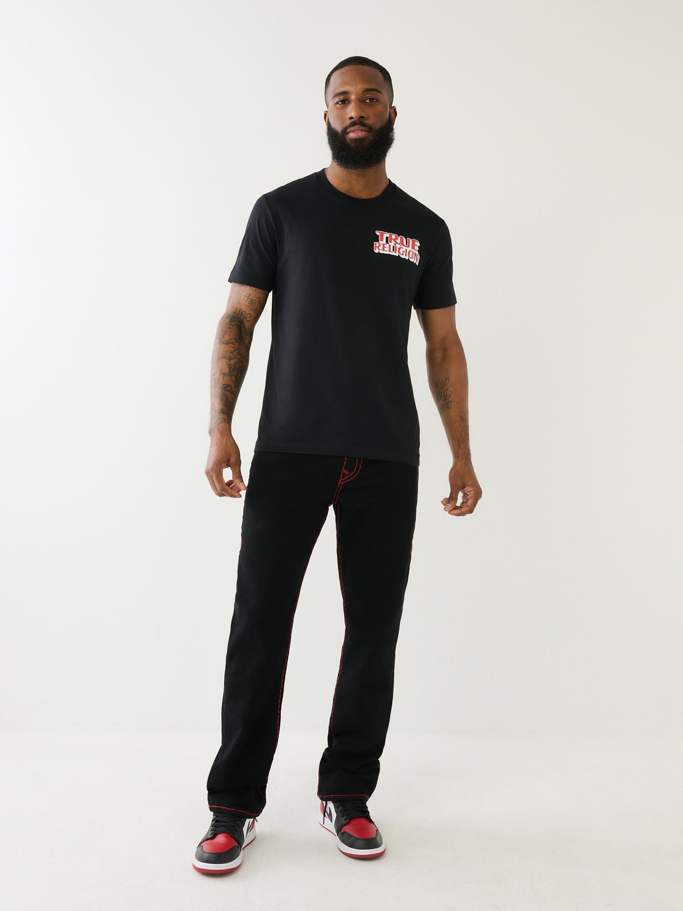 FLOCKED TRUE RELIGION PUFF PRINT TEE, image 3