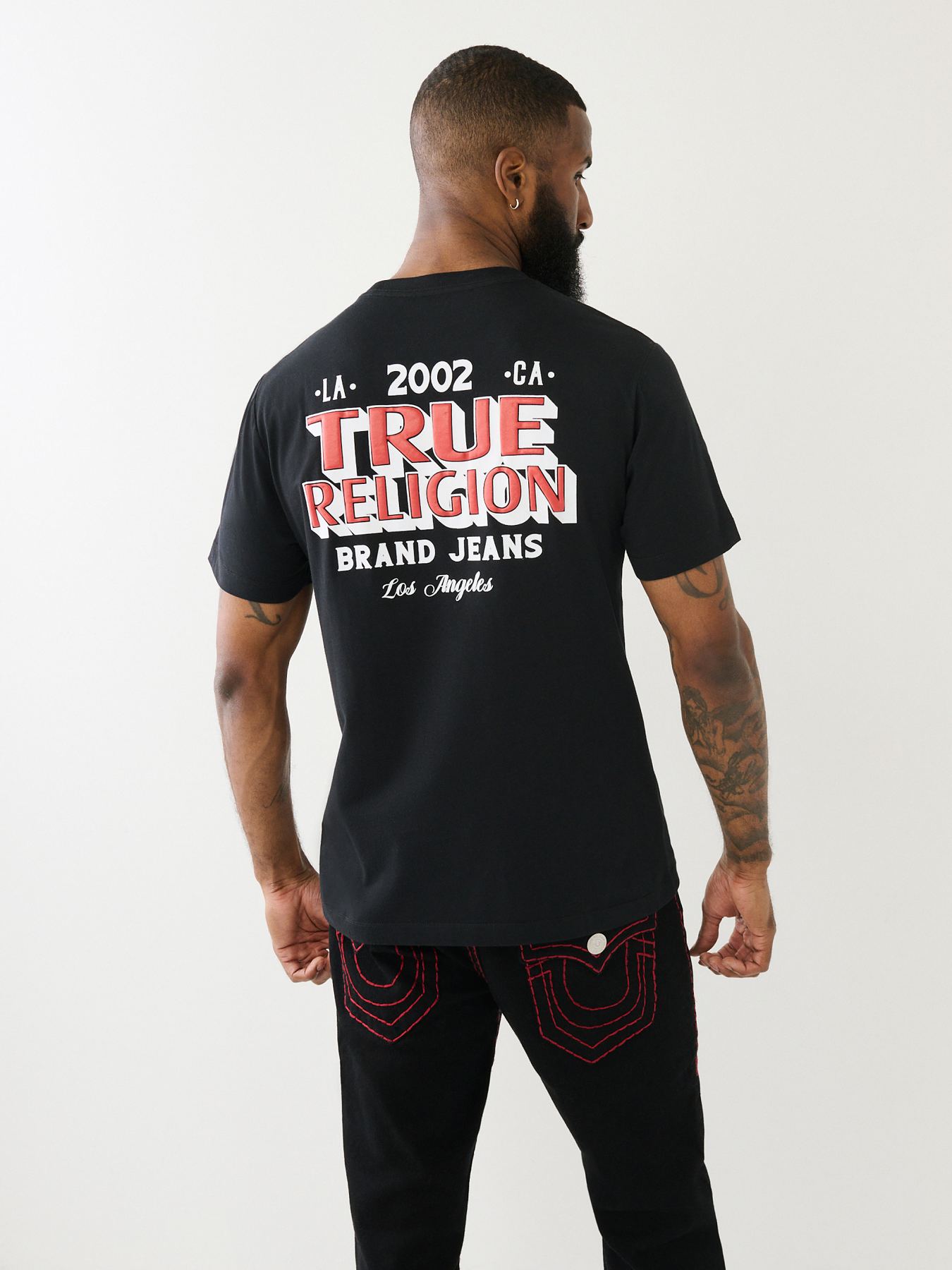 FLOCKED TRUE RELIGION PUFF PRINT TEE, image 5