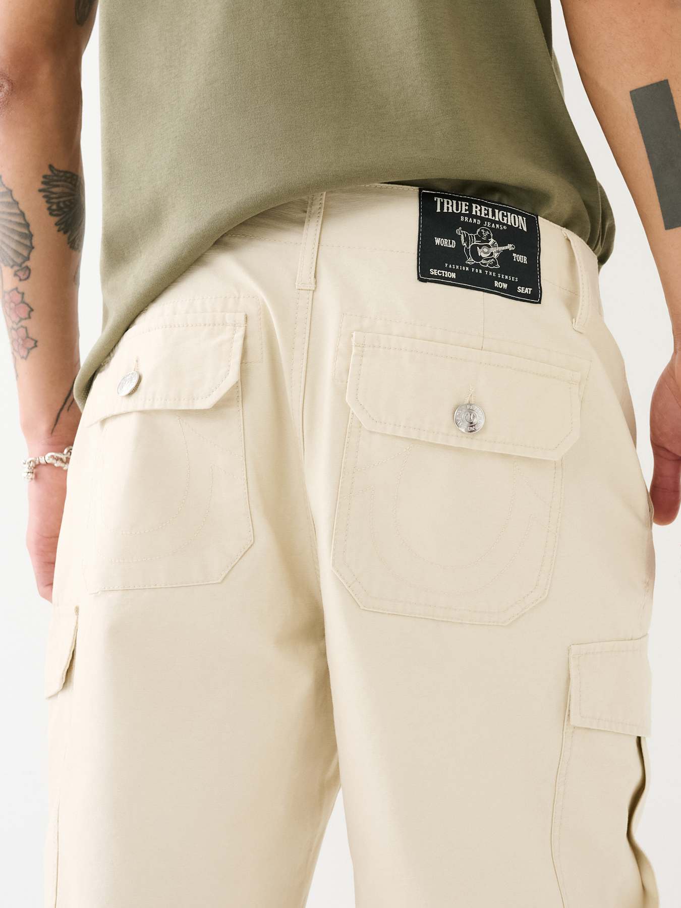 True Religion Khaki Cargo Short 2024 36