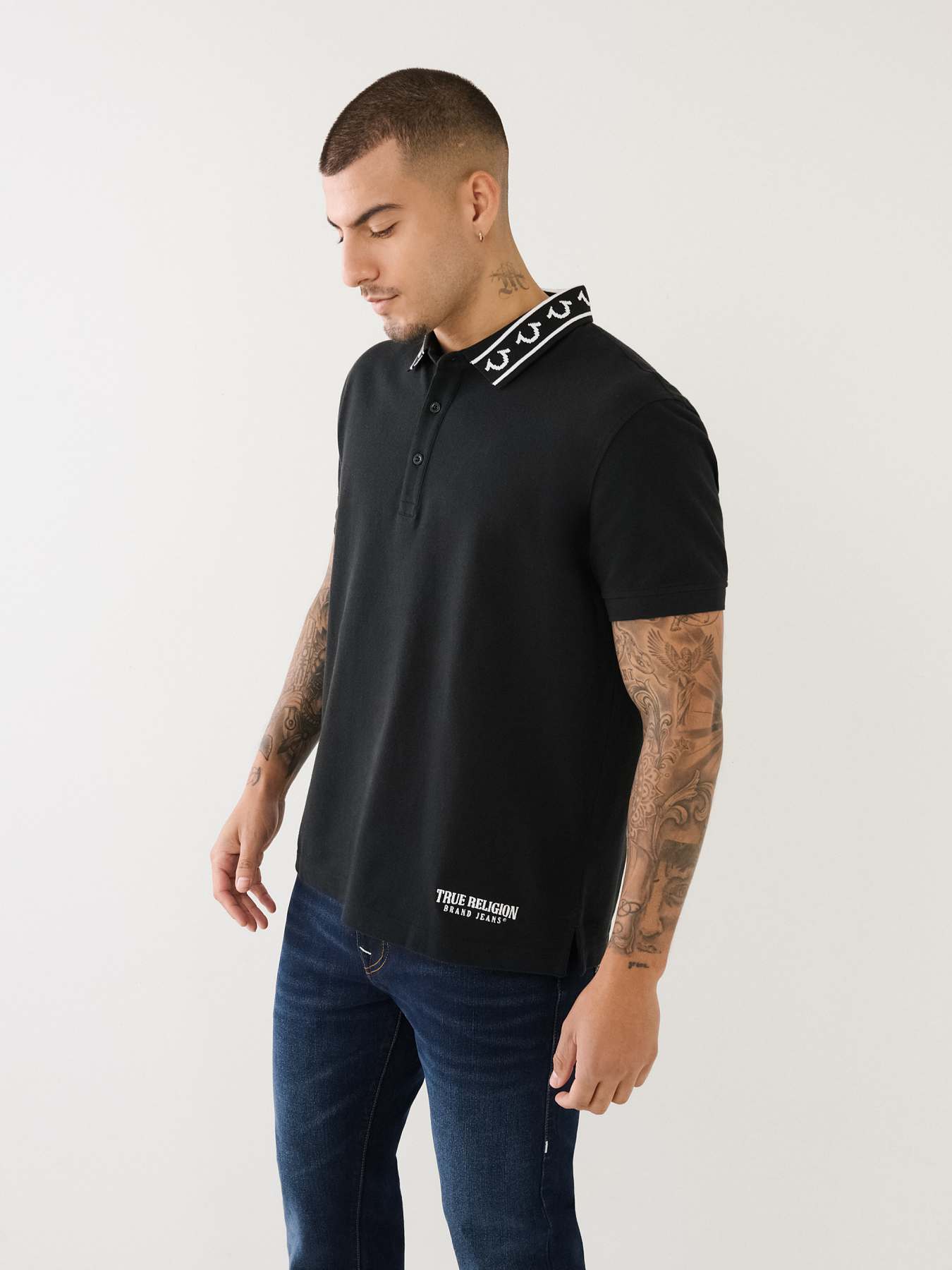 EMBROIDERED TRUE RELIGION POLO SHIRT