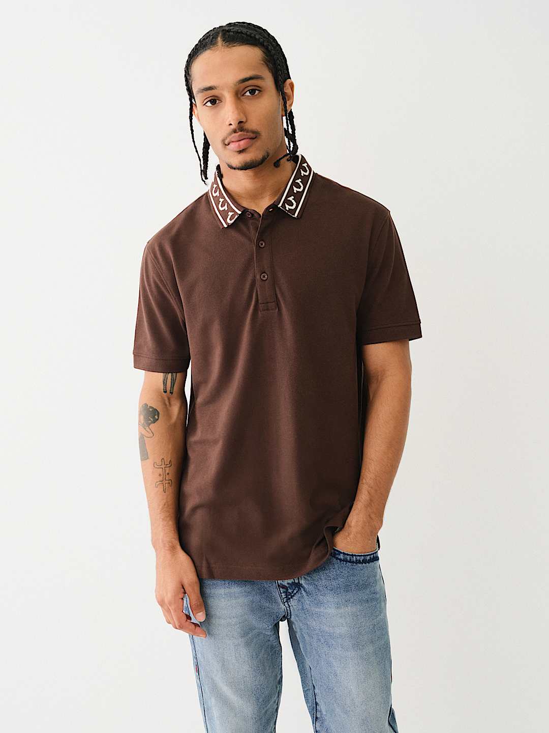 EMBROIDERED TRUE RELIGION POLO SHIRT, image 2