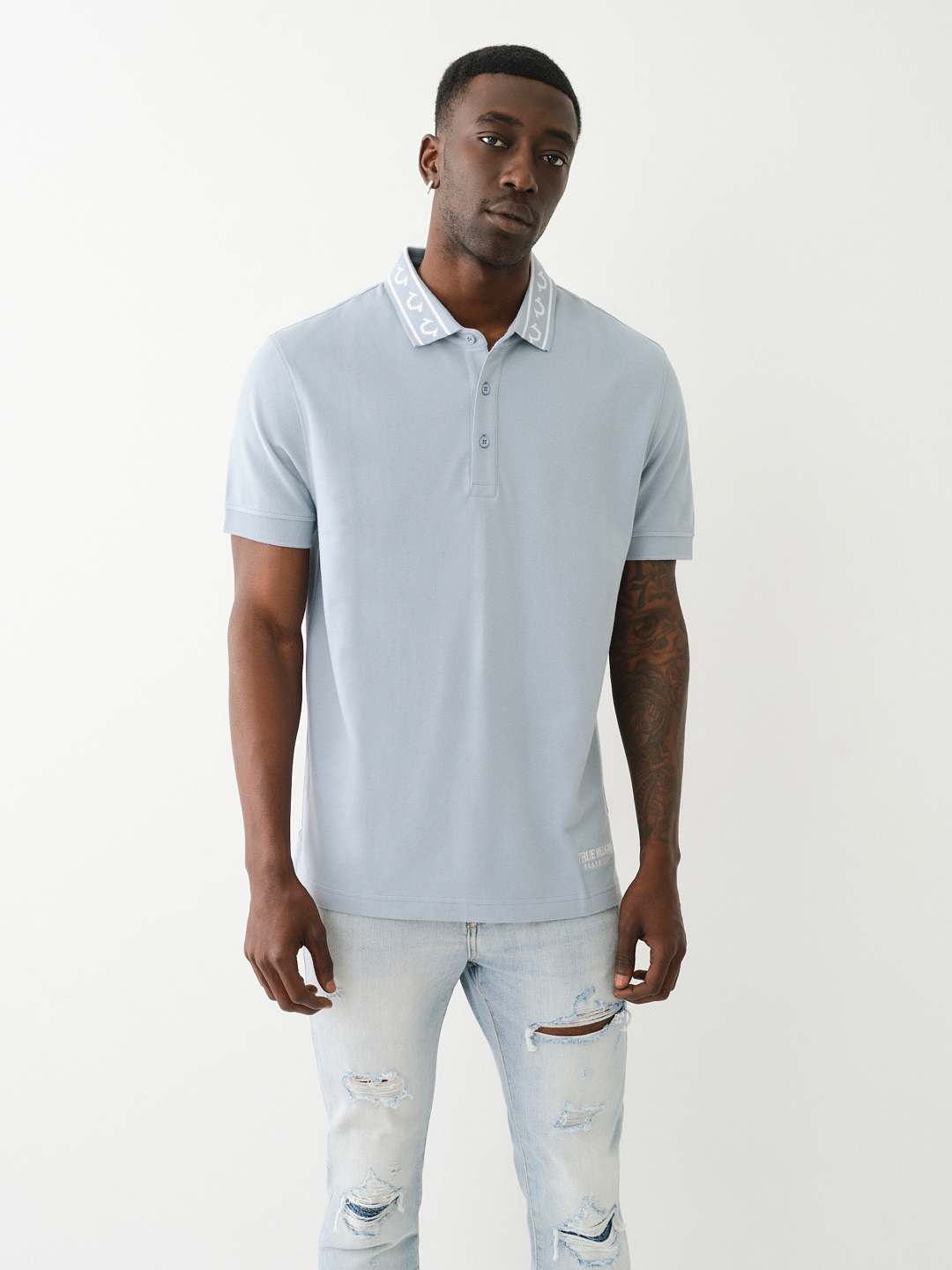 EMBROIDERED TRUE RELIGION POLO SHIRT, image 2