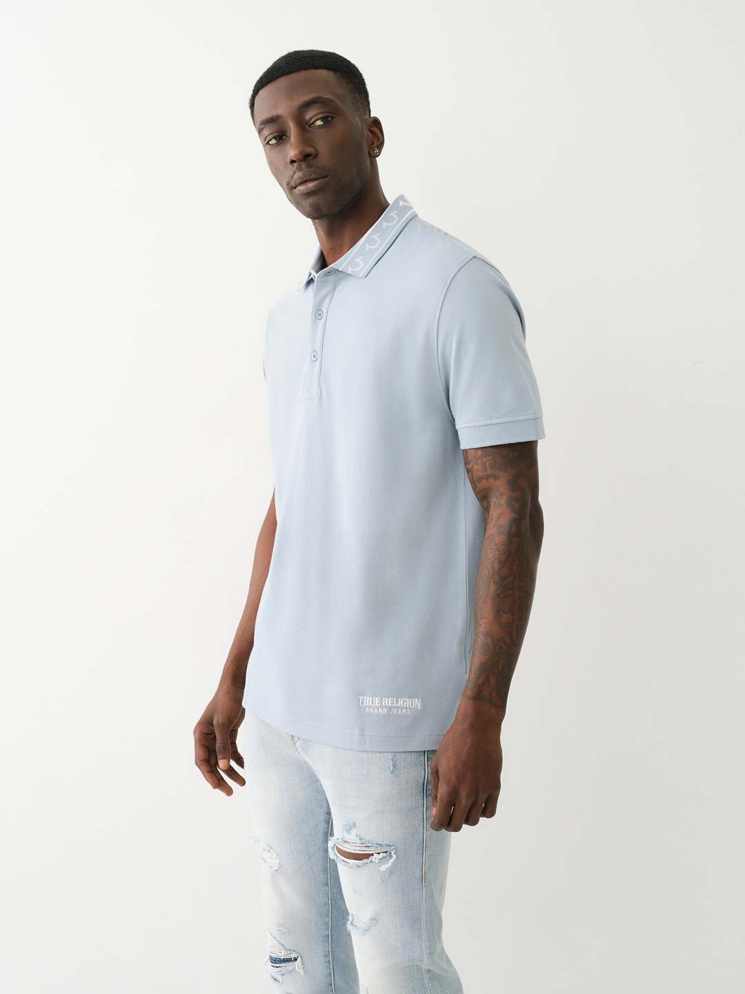 EMBROIDERED TRUE RELIGION POLO SHIRT, image 3