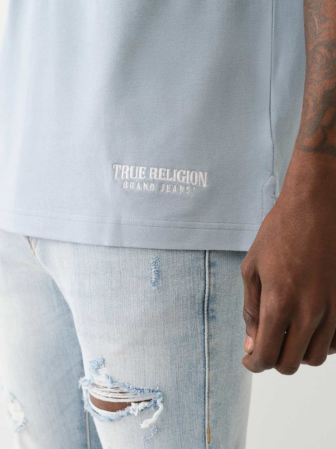 EMBROIDERED TRUE RELIGION POLO SHIRT, image 4