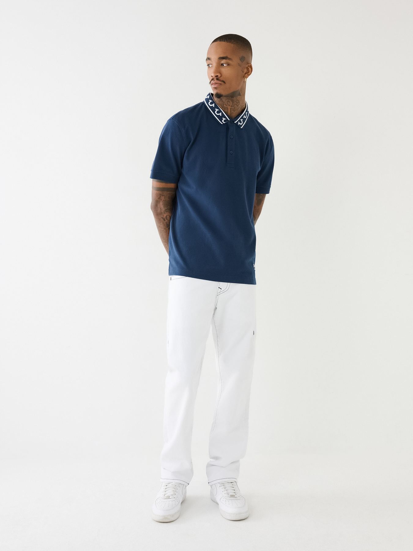 EMBROIDERED TRUE RELIGION POLO SHIRT