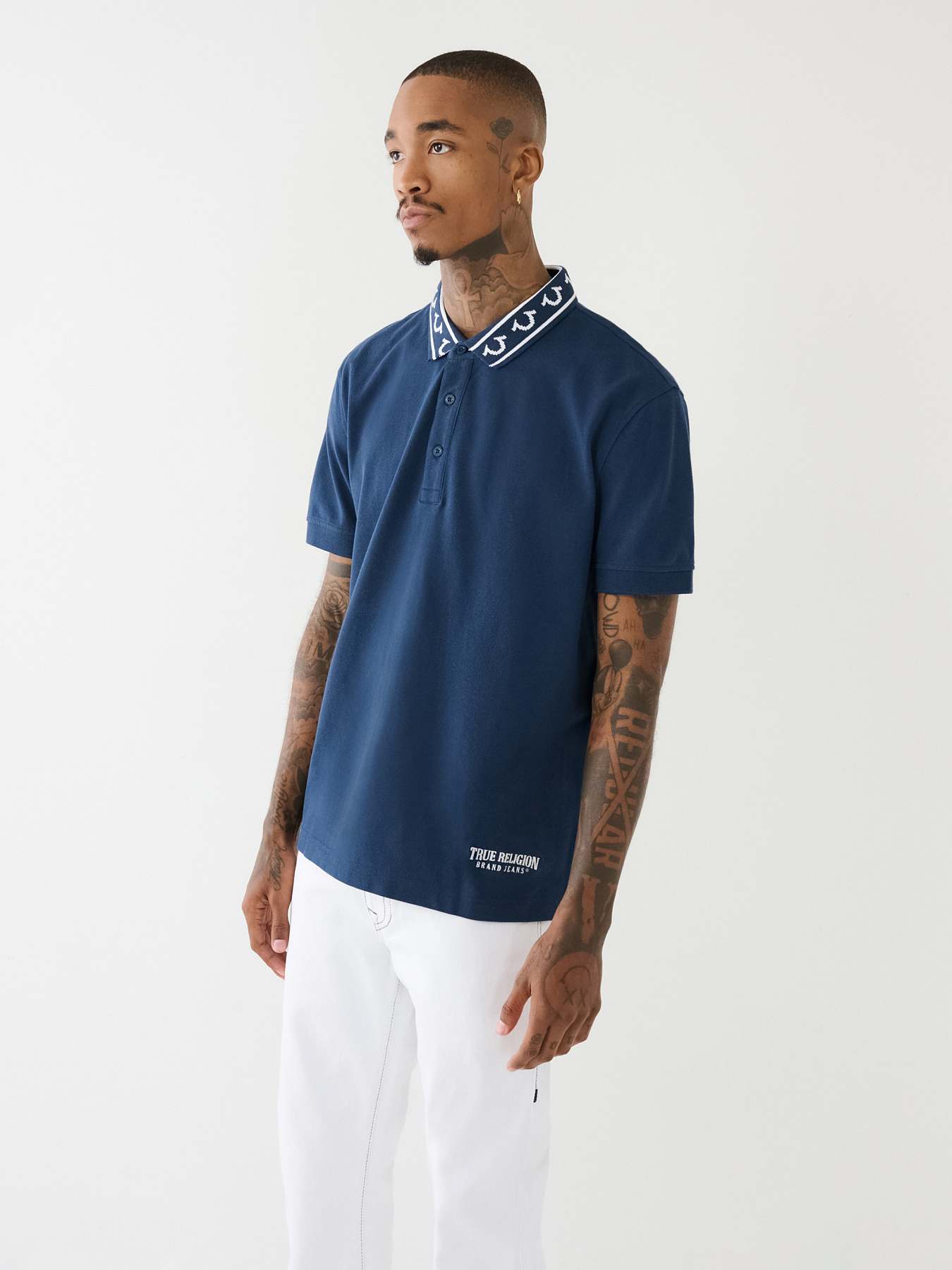 EMBROIDERED TRUE RELIGION POLO SHIRT