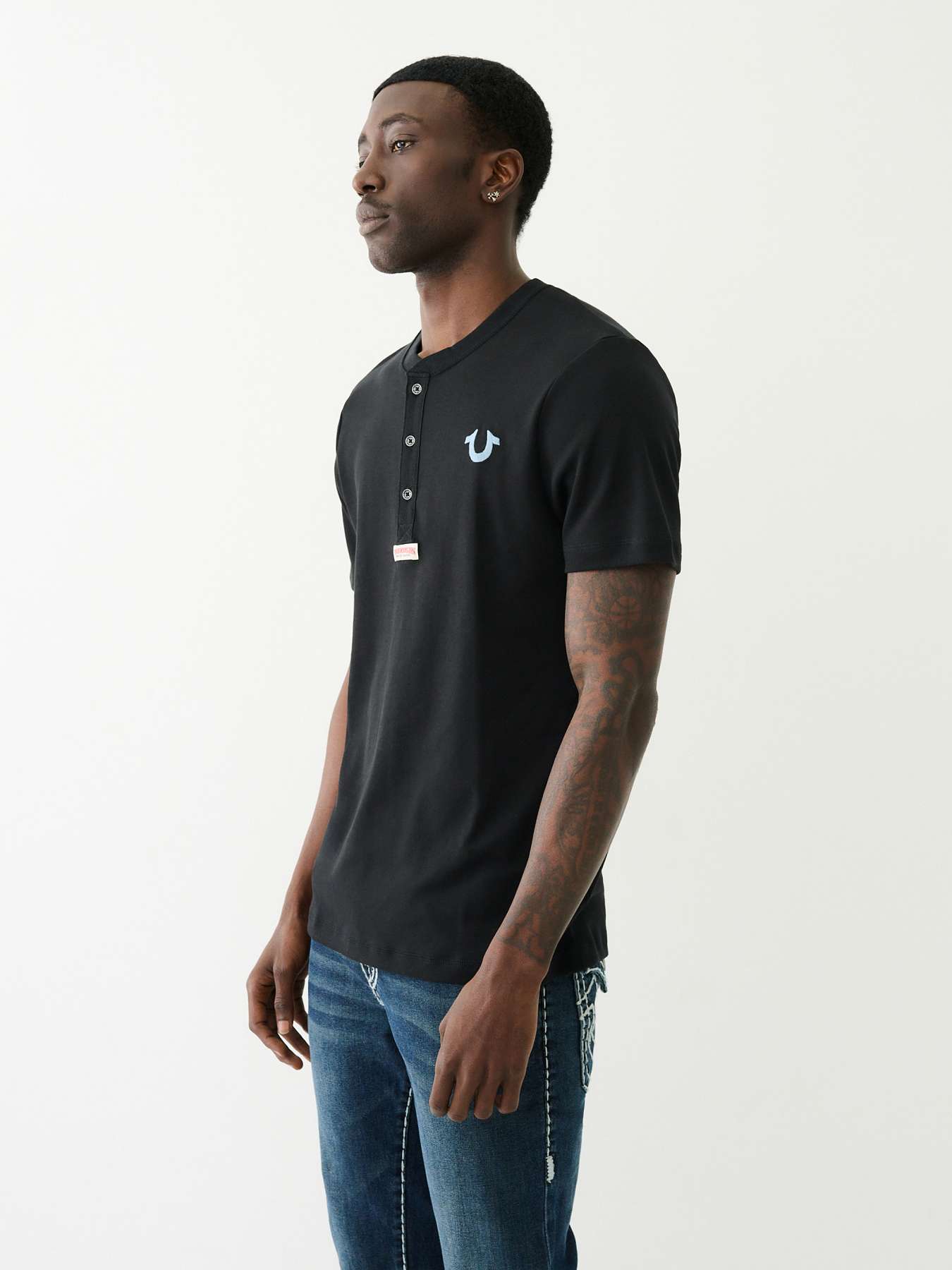 Horseshoe Logo Henley Tee, image 2