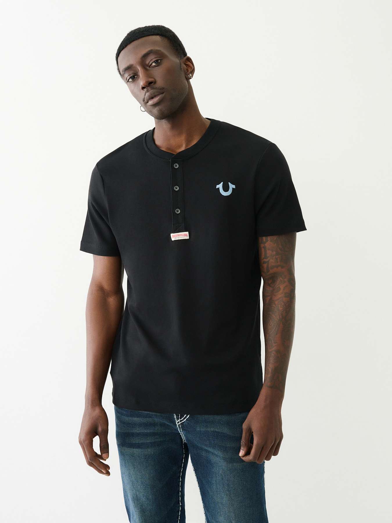 Horseshoe Logo Henley Tee, image 5