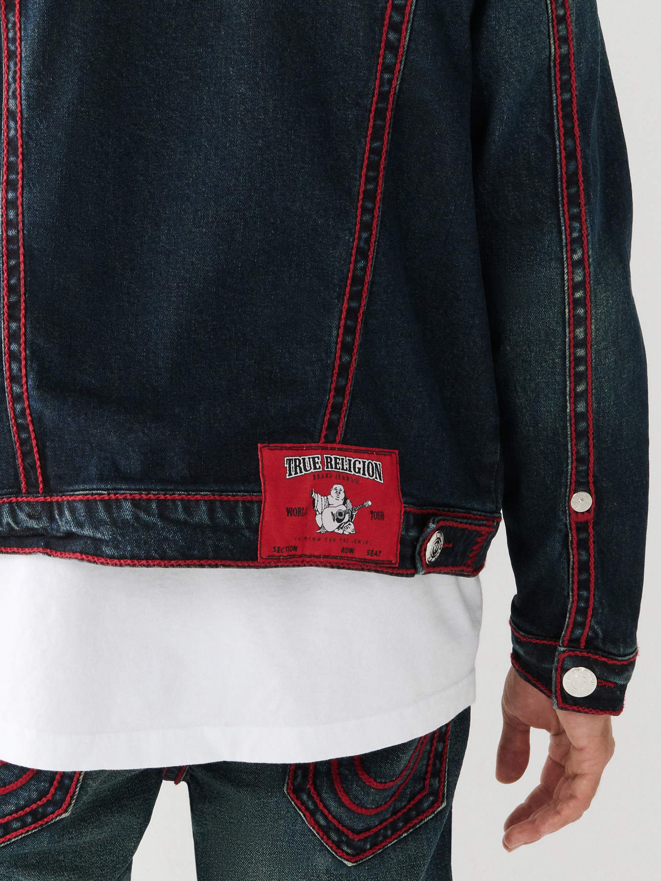 True religion red outlet jean jacket