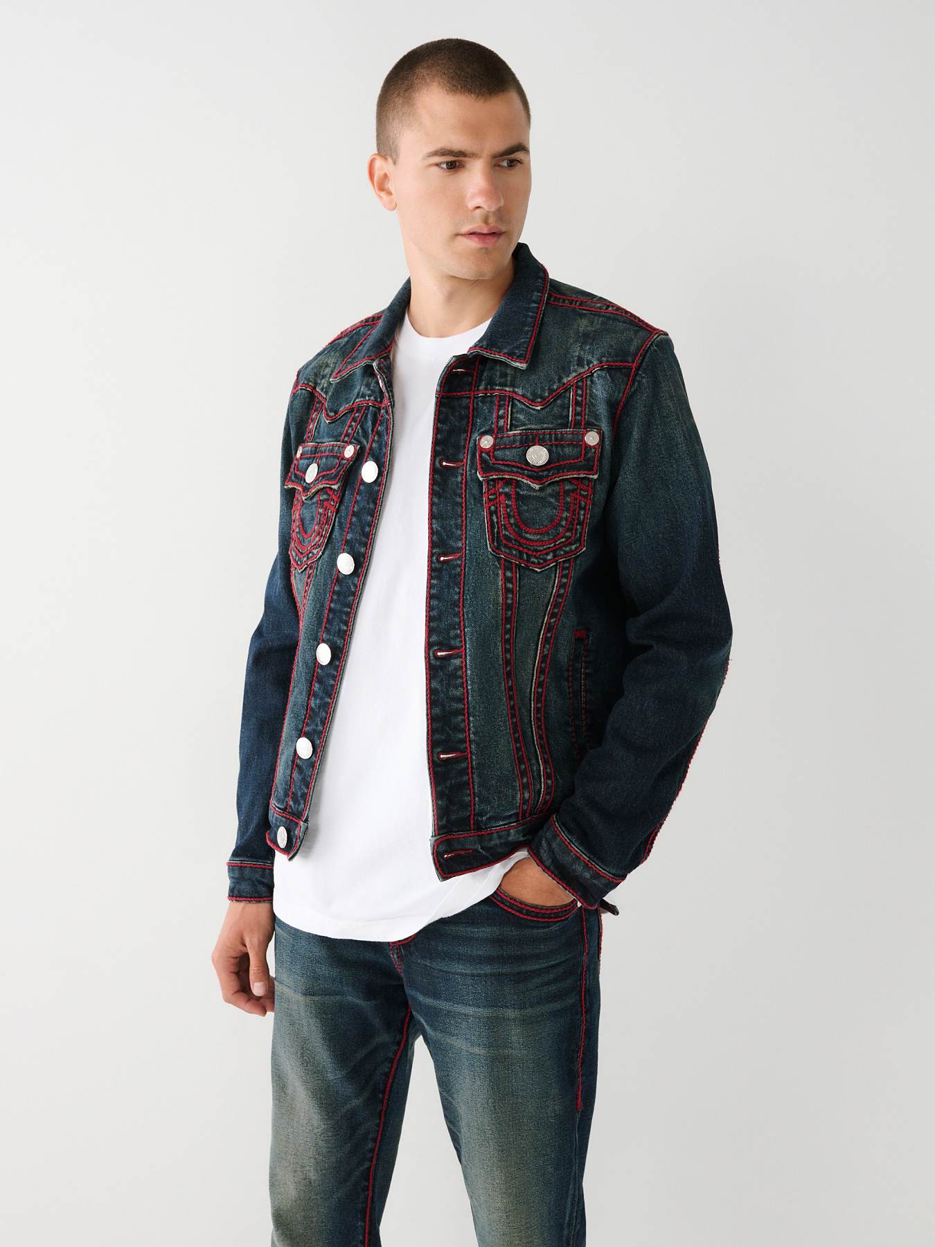 JIMMY ROPE STITCH DENIM JACKET