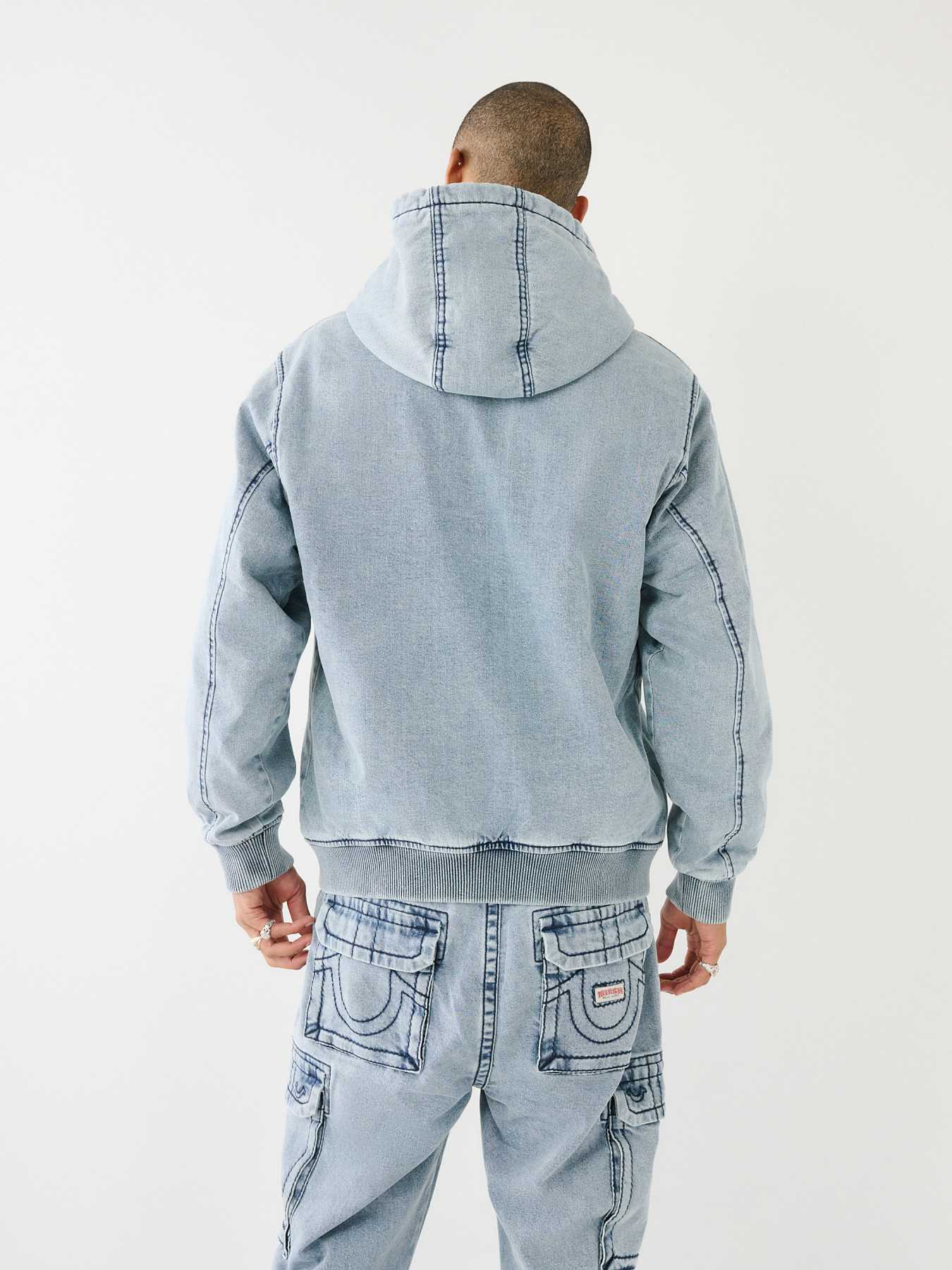 BIG T DENIM HOODED JACKET
