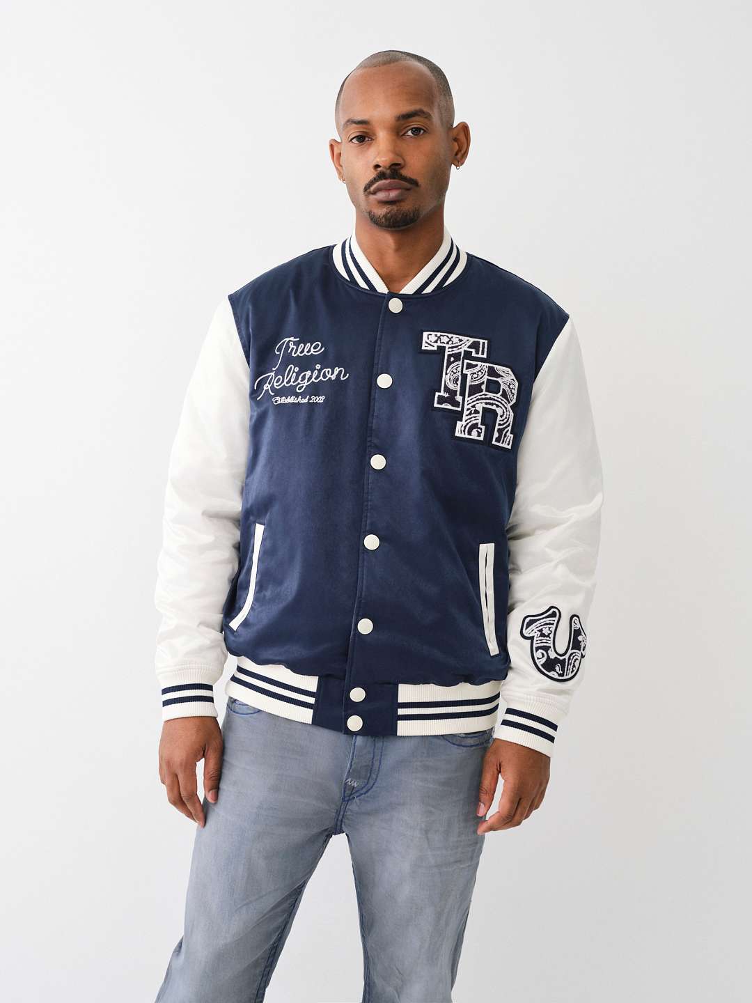 GOOD LIFE VARSITY BOMBER JACKET