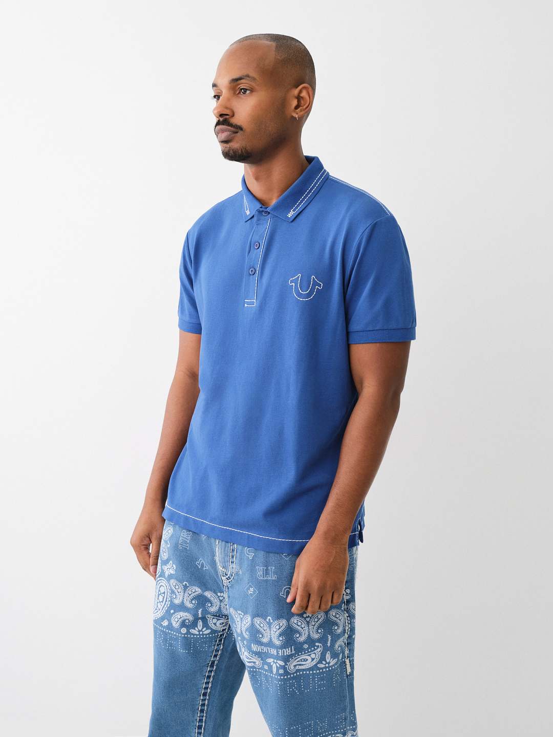 BIG T EMBROIDERED POLO SHIRT