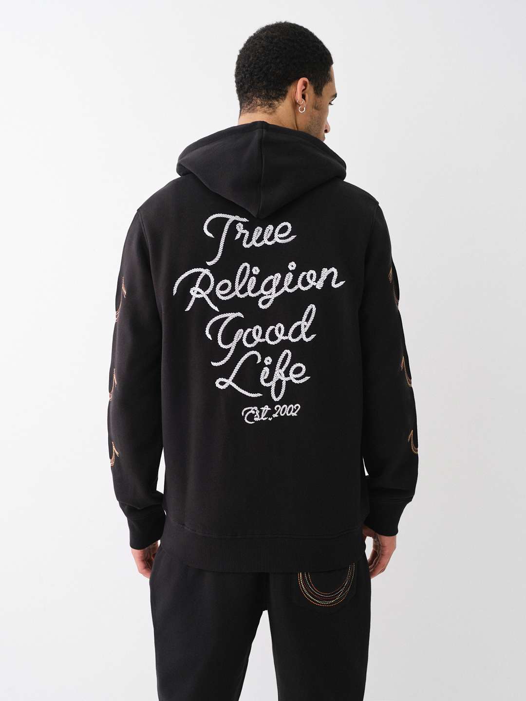 True religion heavy stitch hoodie hotsell