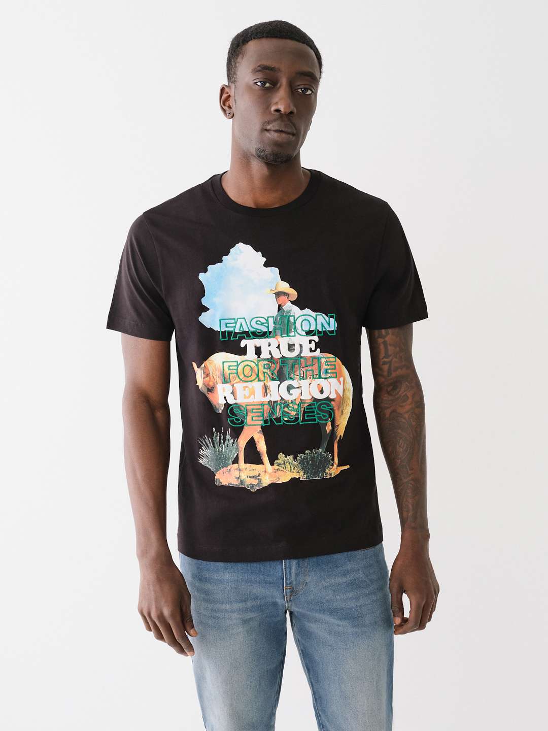 CAMISETA DE VAQUERO BORDADA