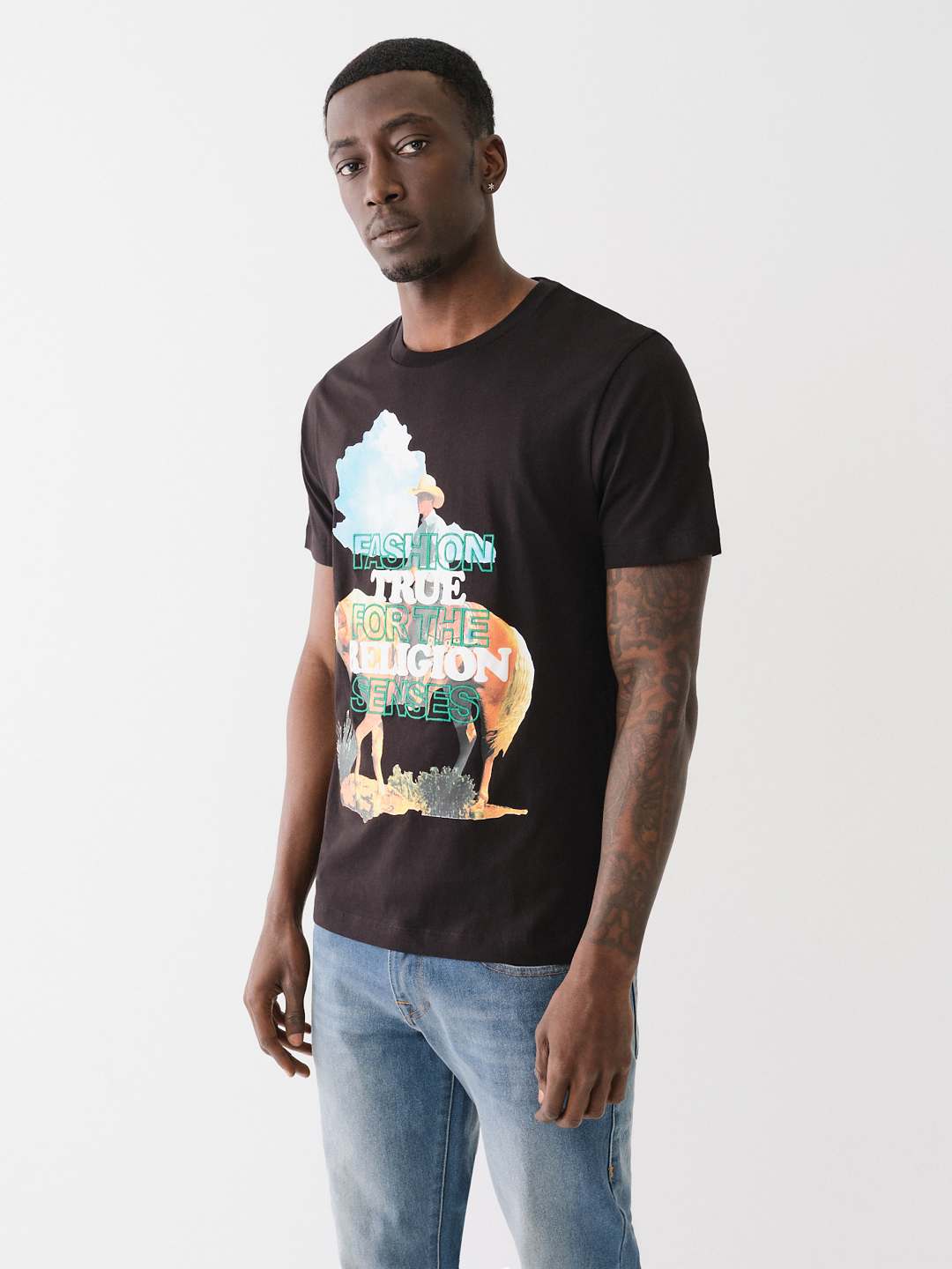 CAMISETA DE VAQUERO BORDADA
