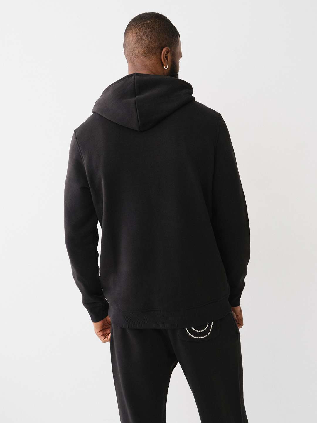 LADDER STITCH LOGO APPLIQUE HOODIE