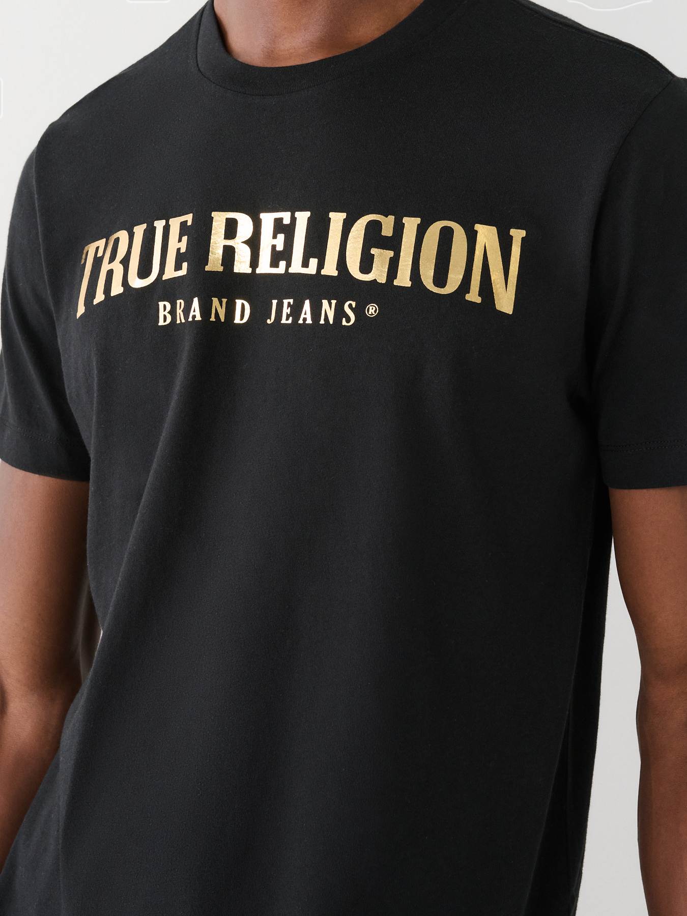 TRUE RELIGION* ロゴ クルーネック 半袖 Tシャツ ブラック TRUE LOGO TEE - Black | True Religion