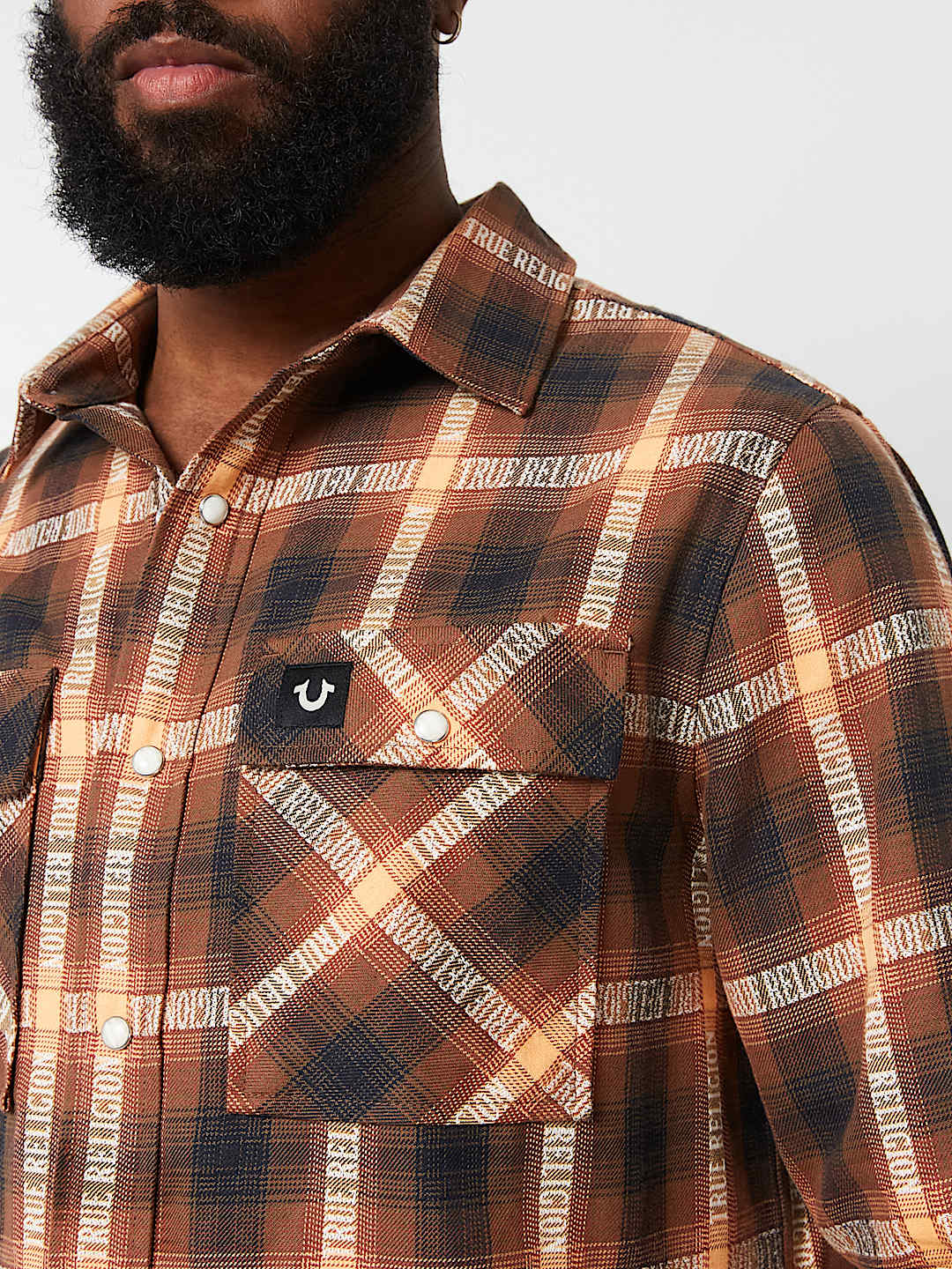 CAMISA DE VESTIR A CUADROS CON TELA JACQUARD, image 2