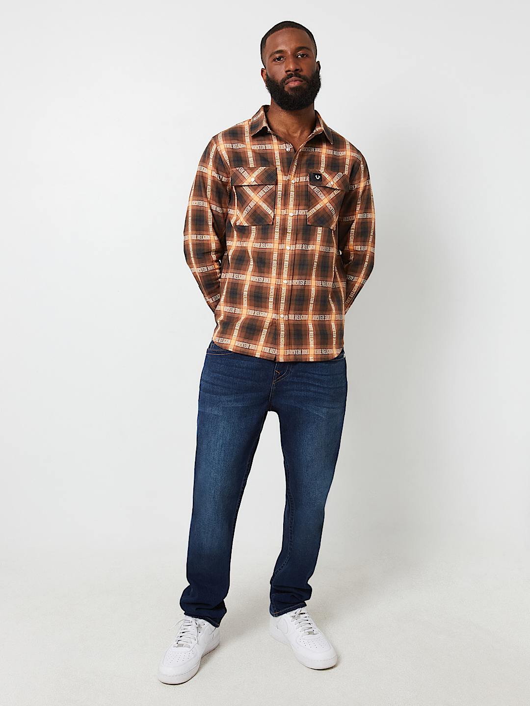 CAMISA DE VESTIR A CUADROS CON TELA JACQUARD, image 5