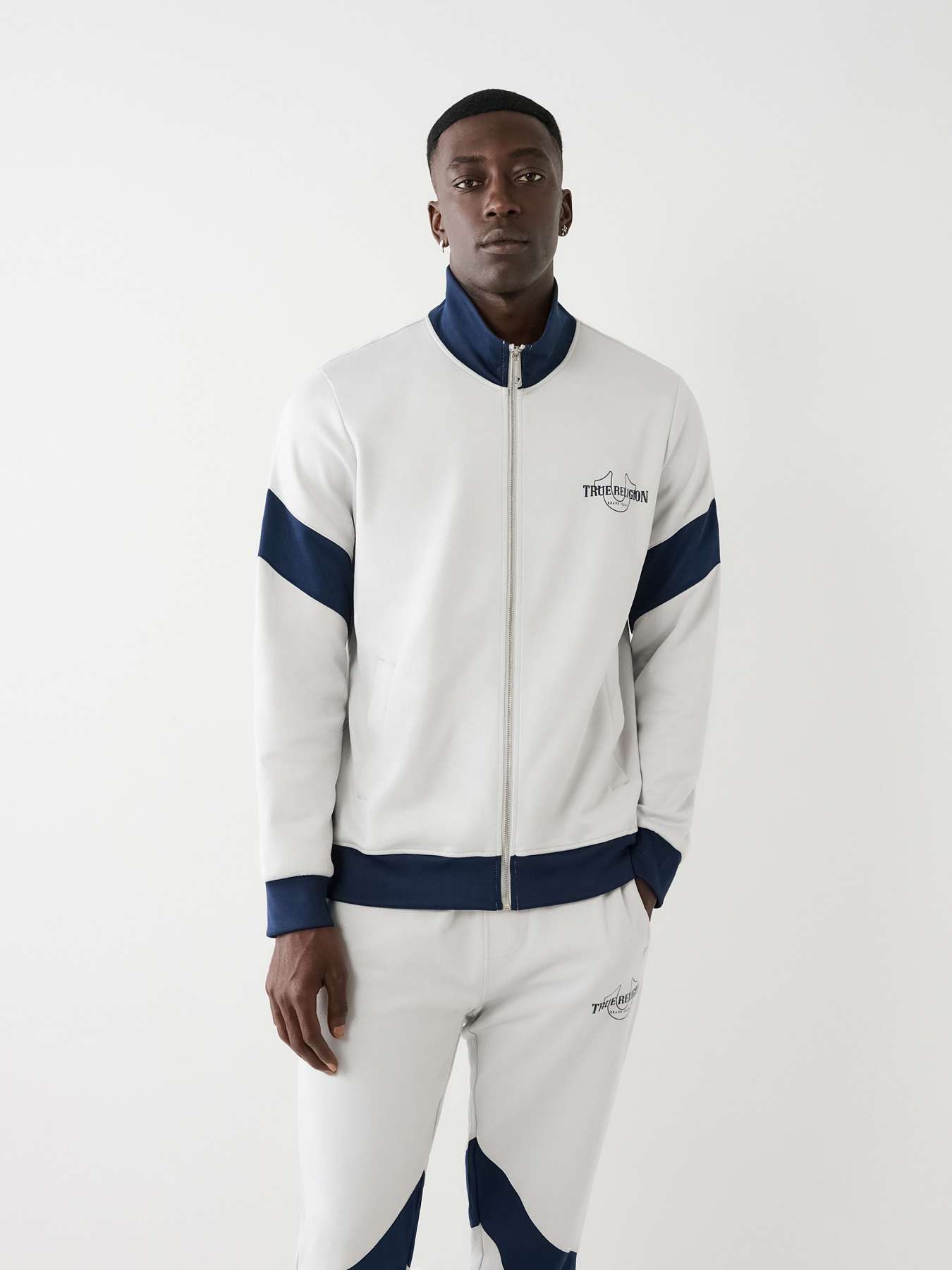 COLOR BLOCK LOGO TRACK JACKET