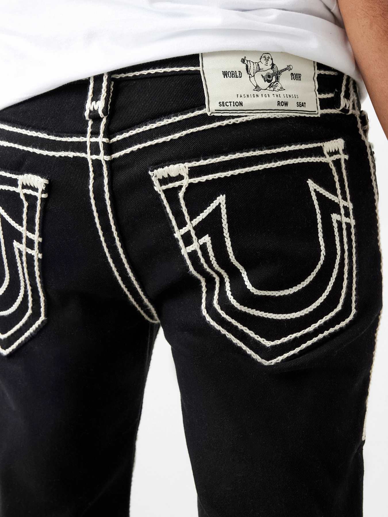 True religion jeans 2024 with white stitching