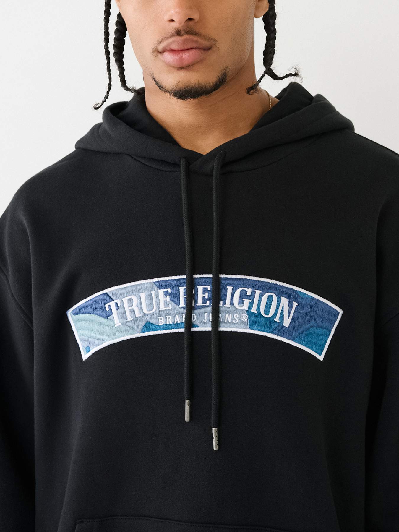 EMBROIDERED TRUE RELIGION PATCH HOODIE