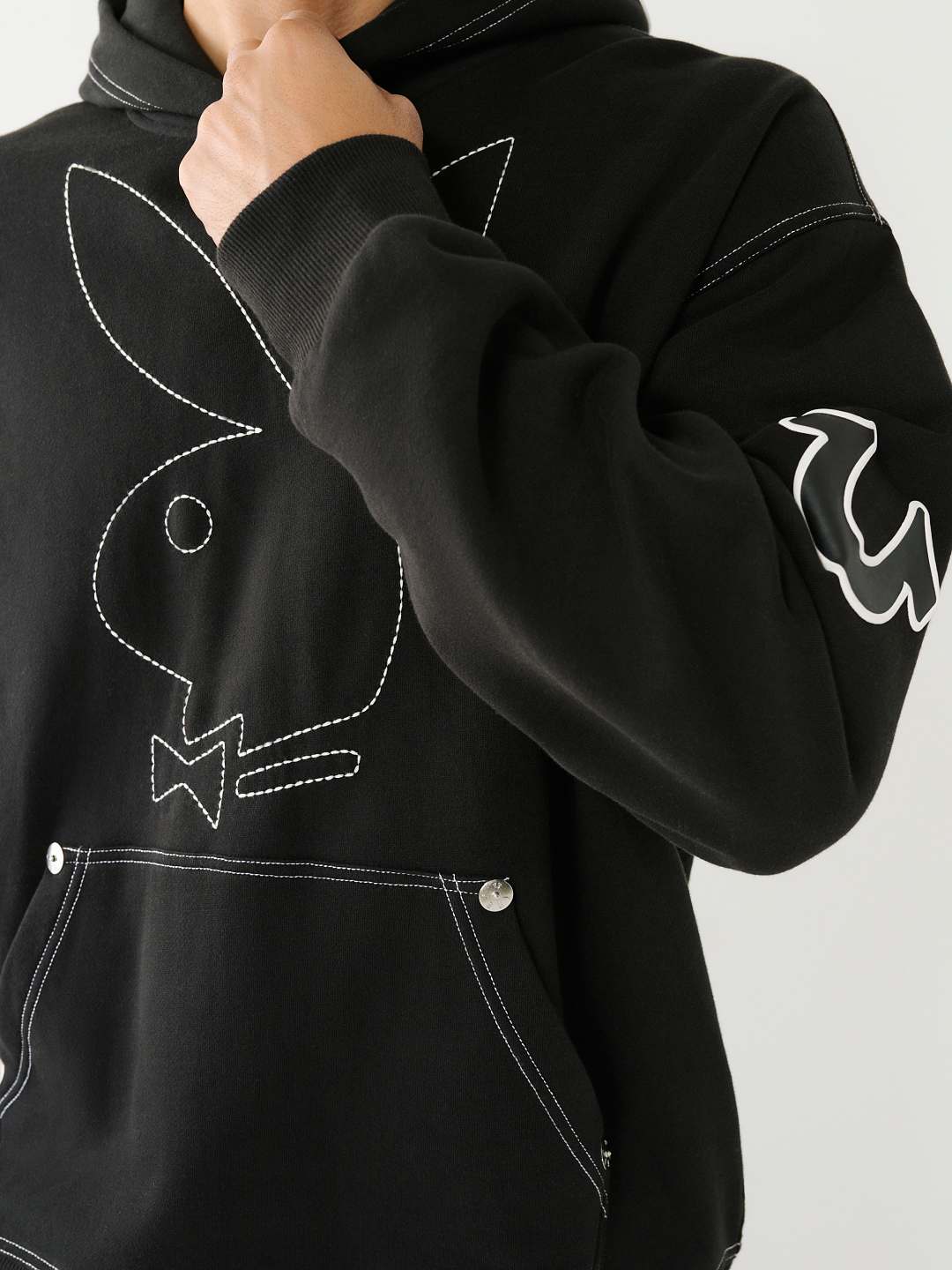 関税込み♪【TRUE RELIGION】×PlayBoy ★ パーカー TRUE RELIGION X PLAYBOY ZIP HOODIE - Black | True Religion