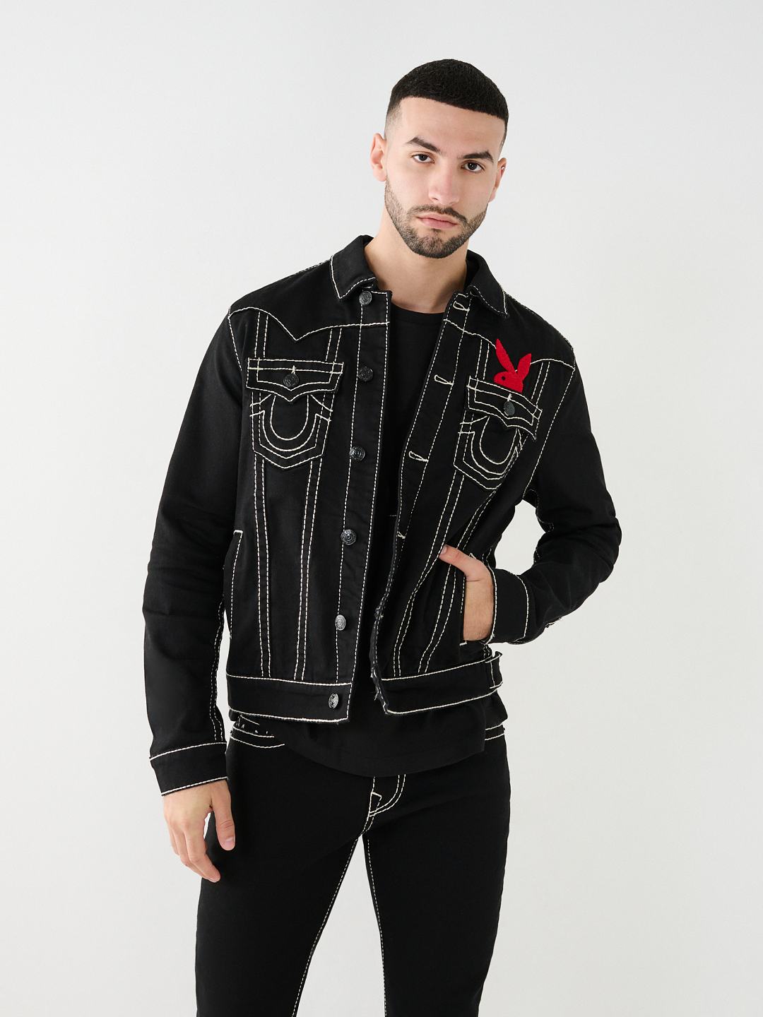 PLAYBOY X TRUE RELIGION BIG T JIMMY JACKET